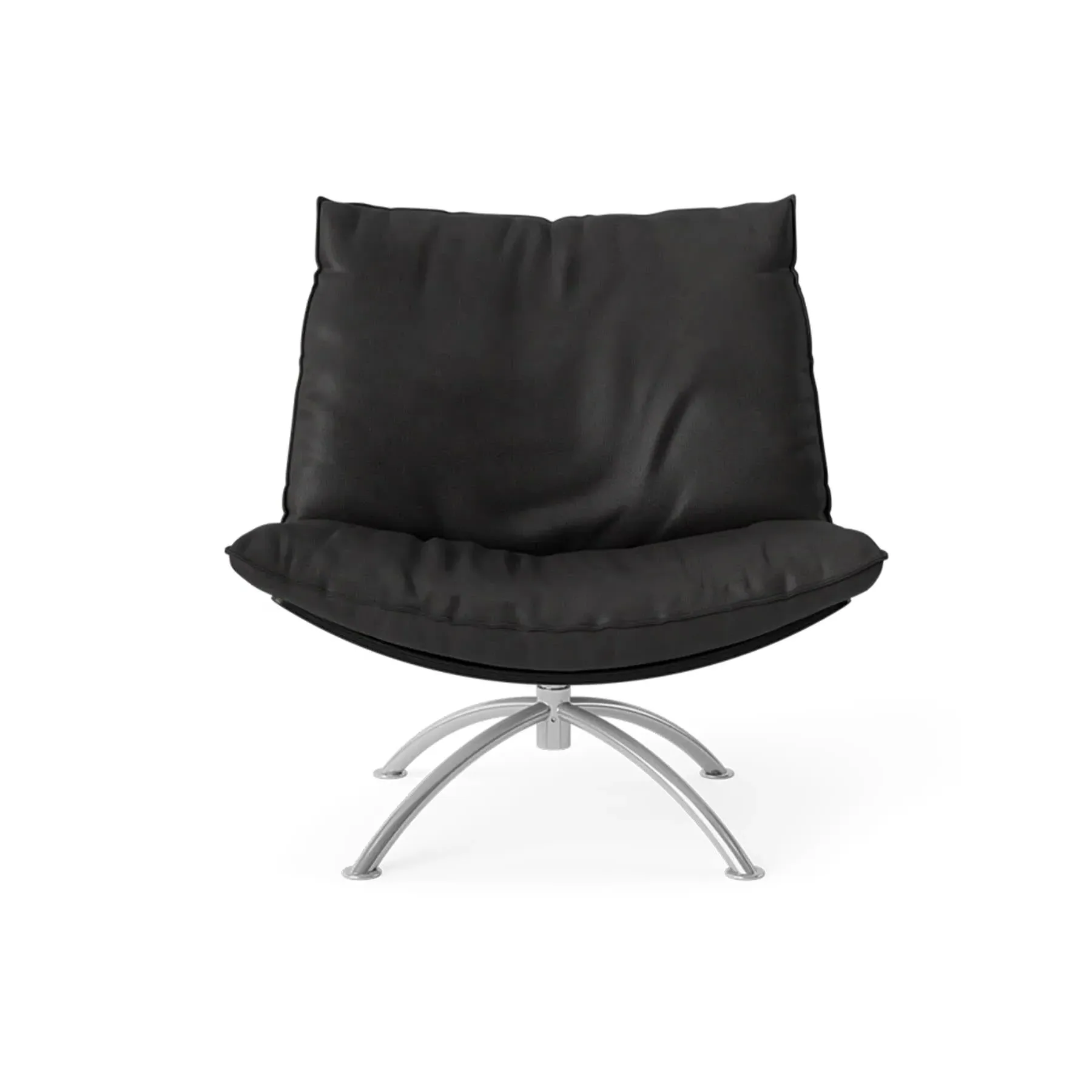 Primetime Swivel Armchair - Anthracite, Leather image