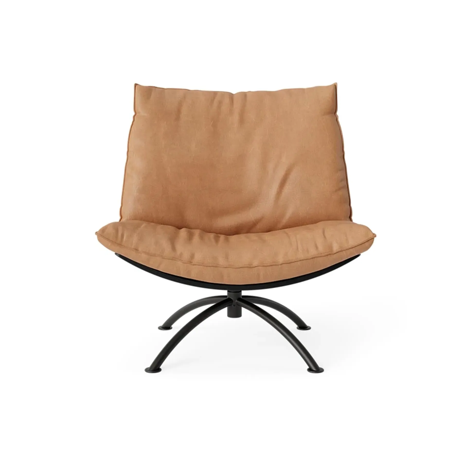 Primetime Swivel Armchair - Camel, Leather