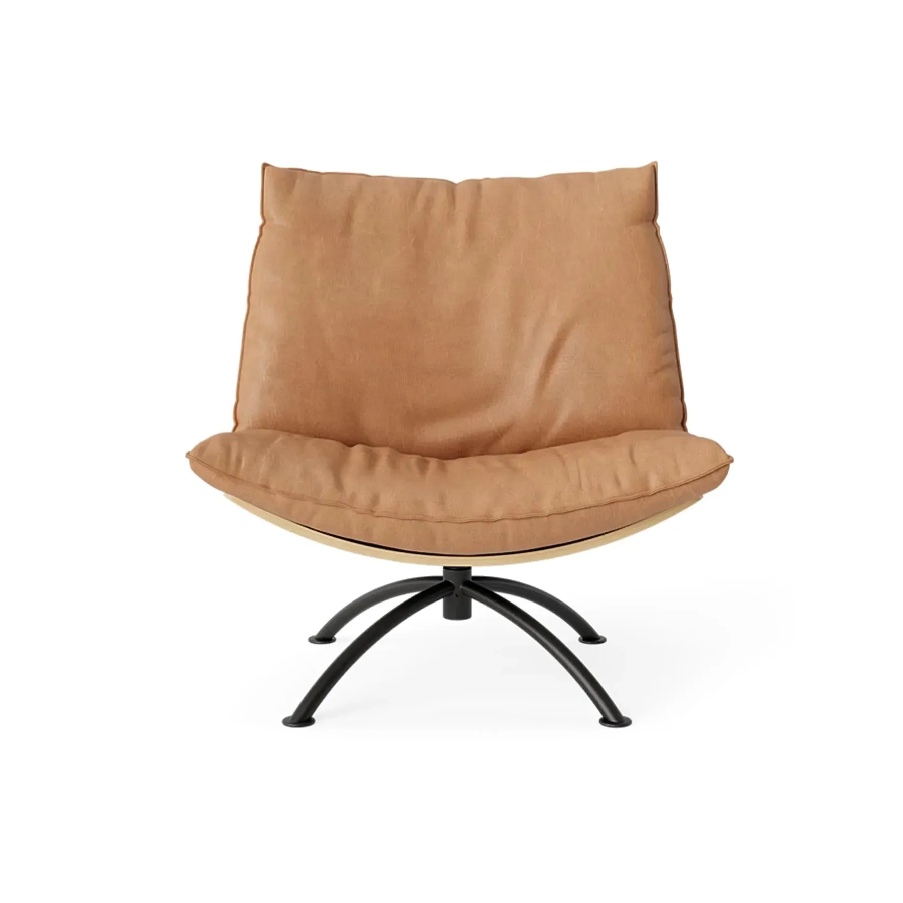 Primetime Swivel Armchair - Camel, Leather