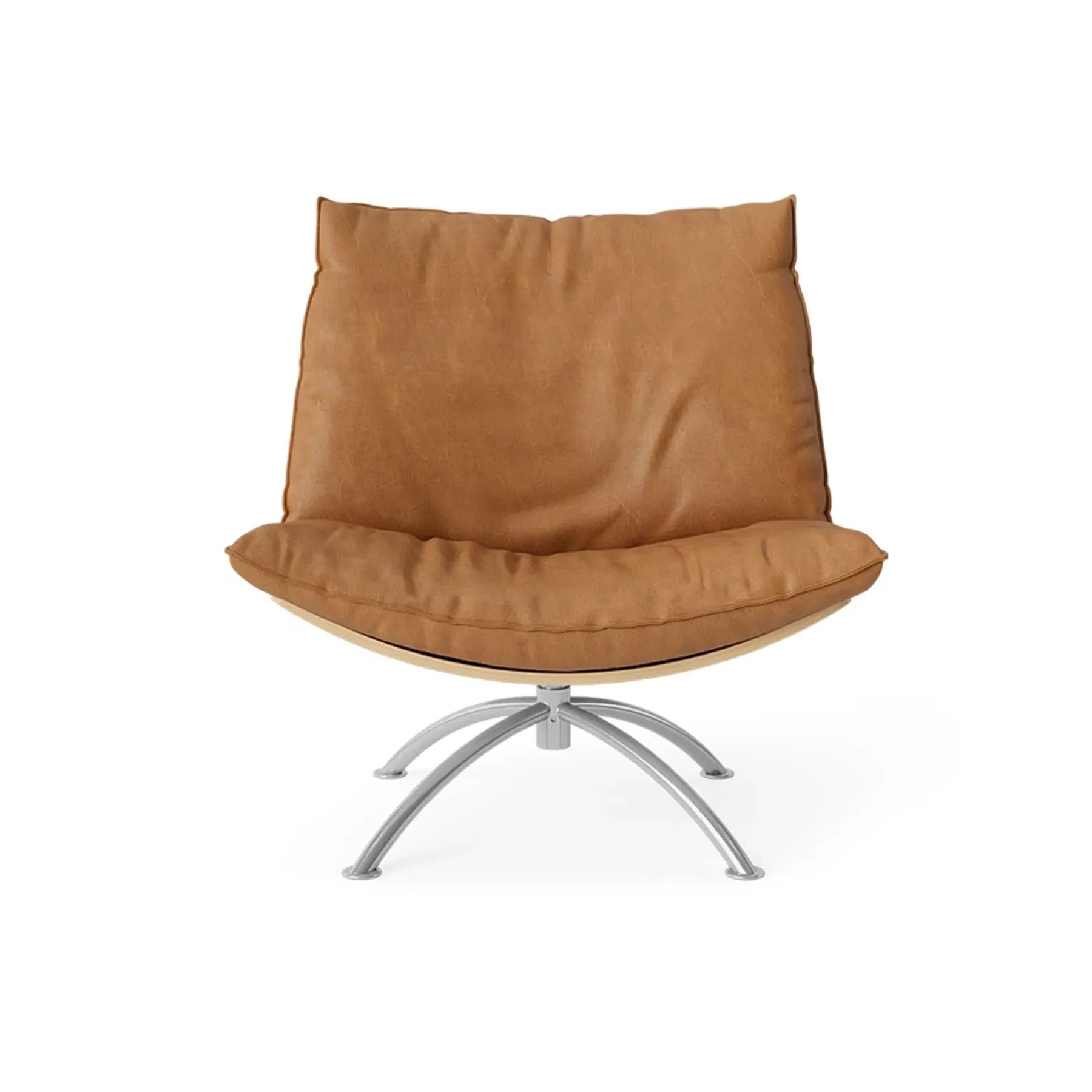 Primetime Swivel Armchair - Cognac, Leather