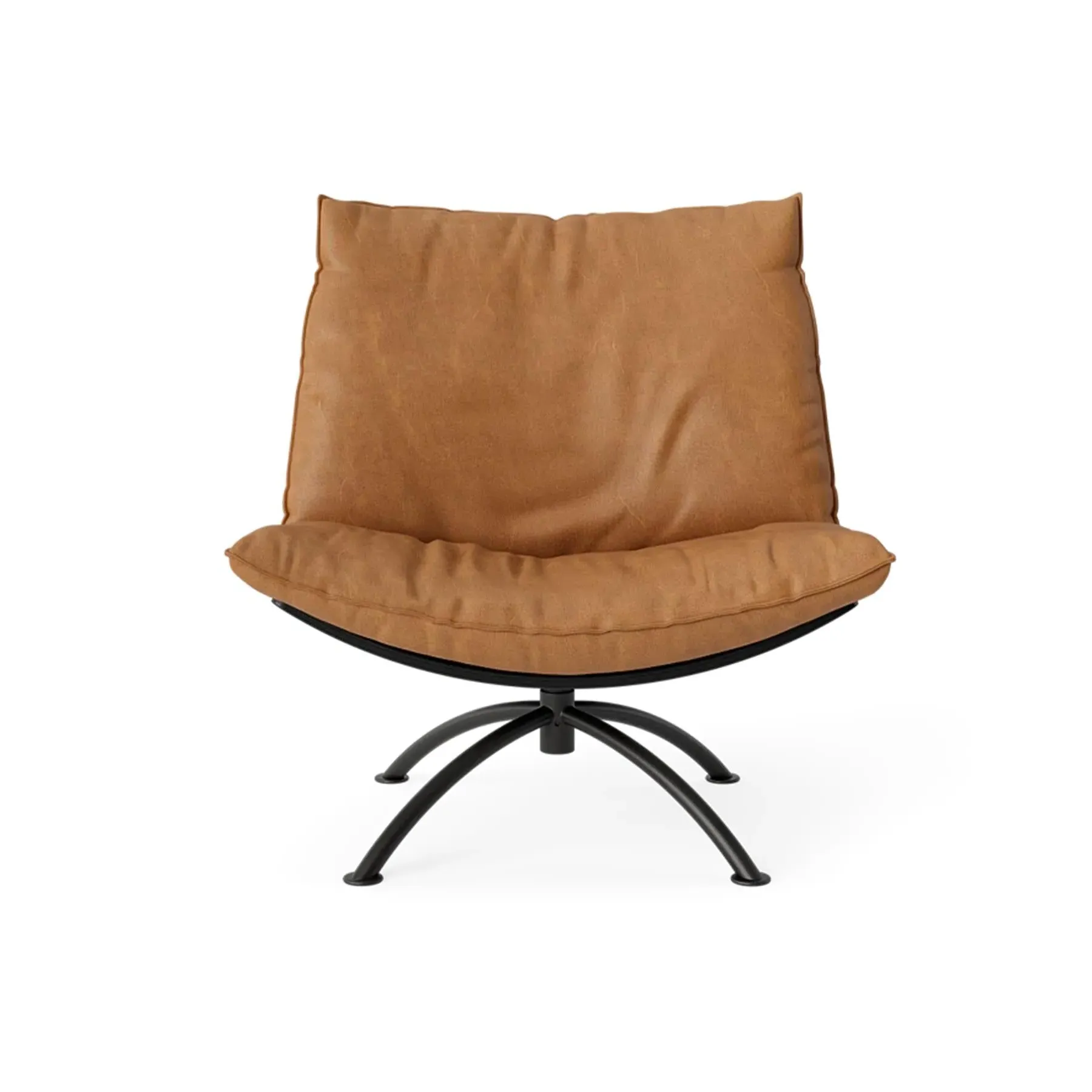 Primetime Swivel Armchair - Cognac, Leather