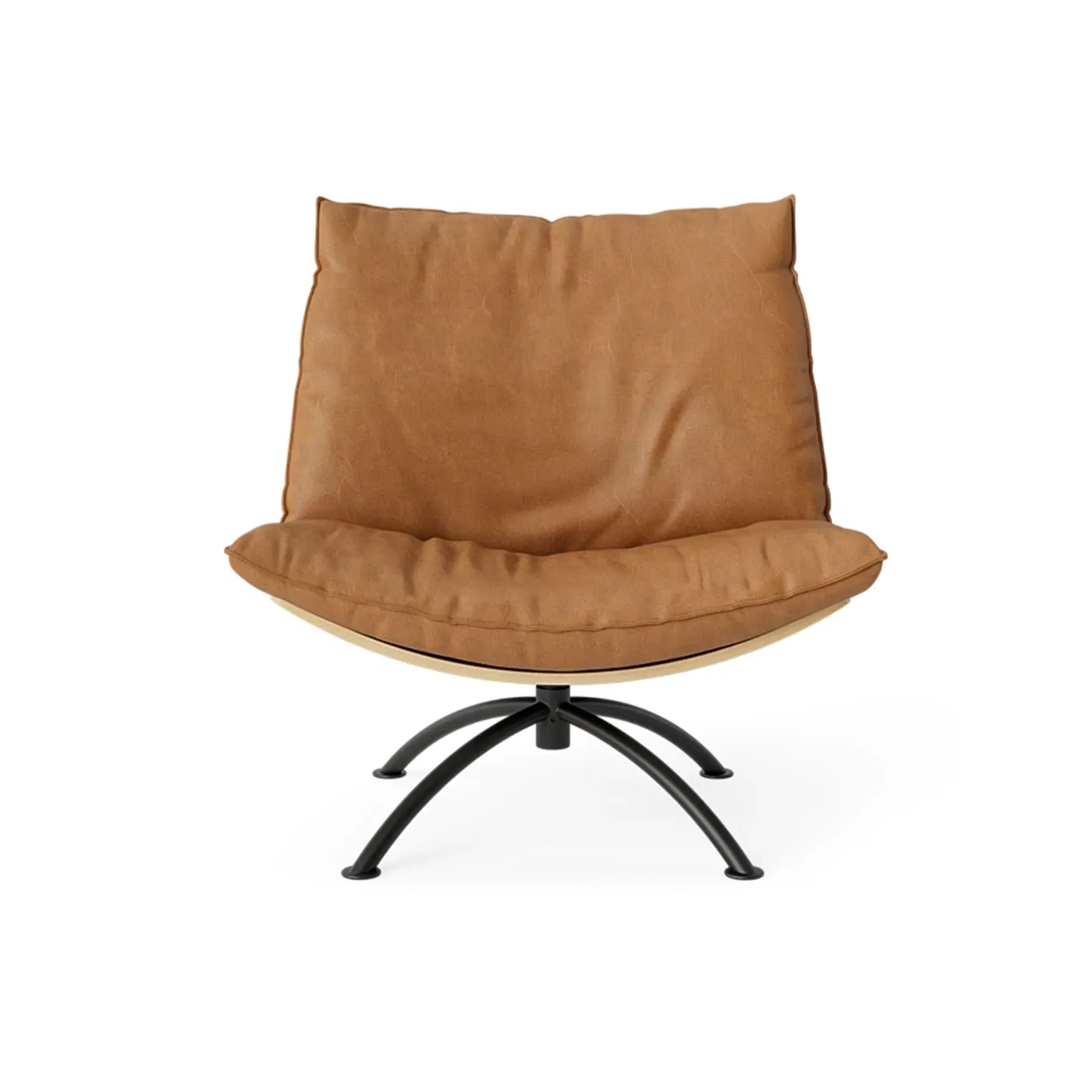 Primetime Swivel Armchair - Cognac, Leather