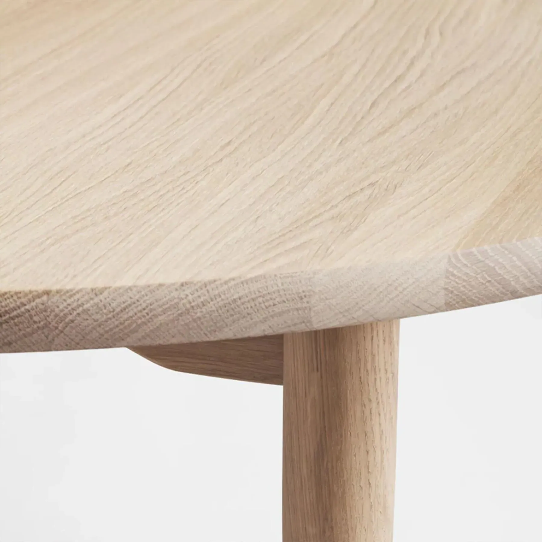 Round Dining Table with Extensions - Oak, Solid Wood