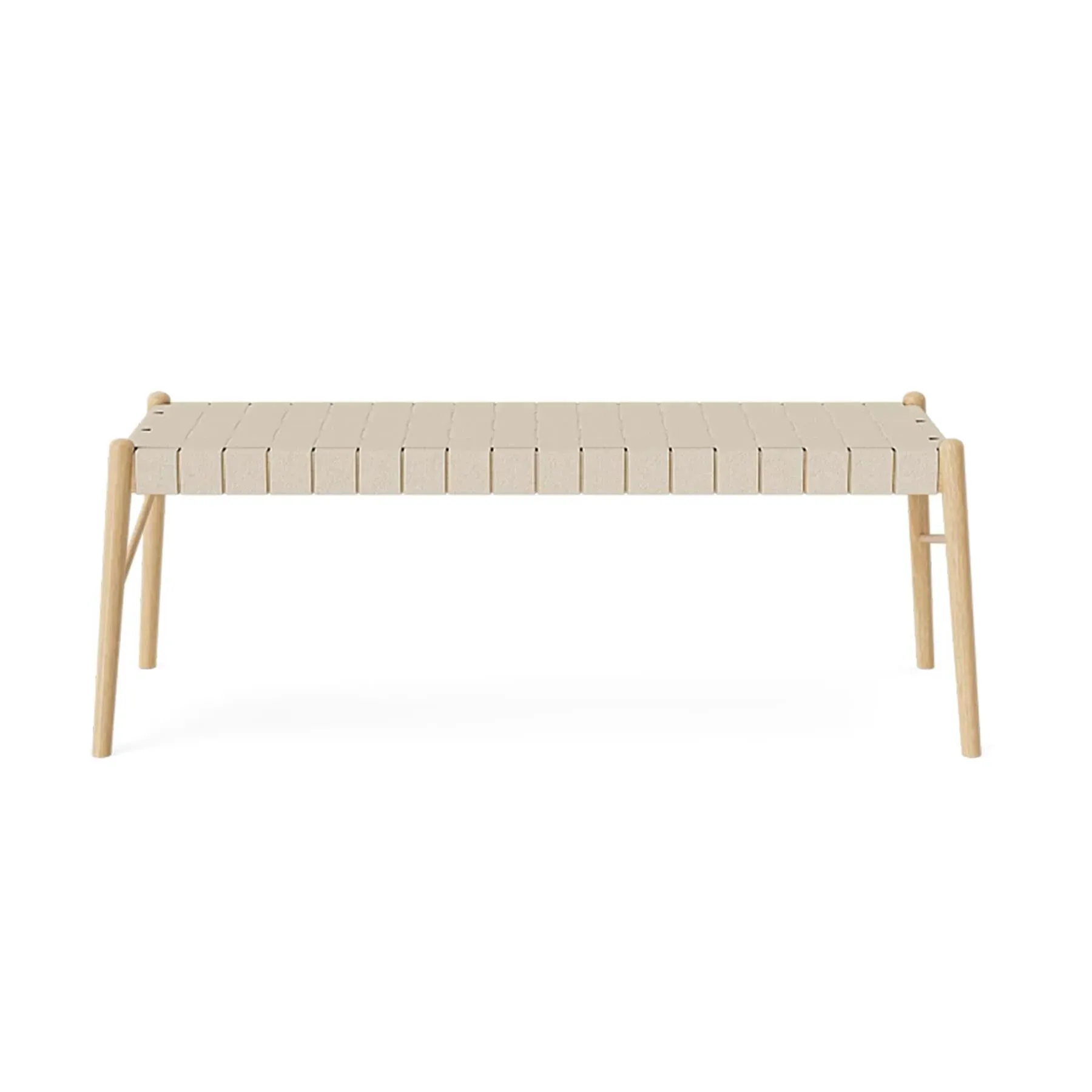 Small Bench with Woven Webbing - Oak