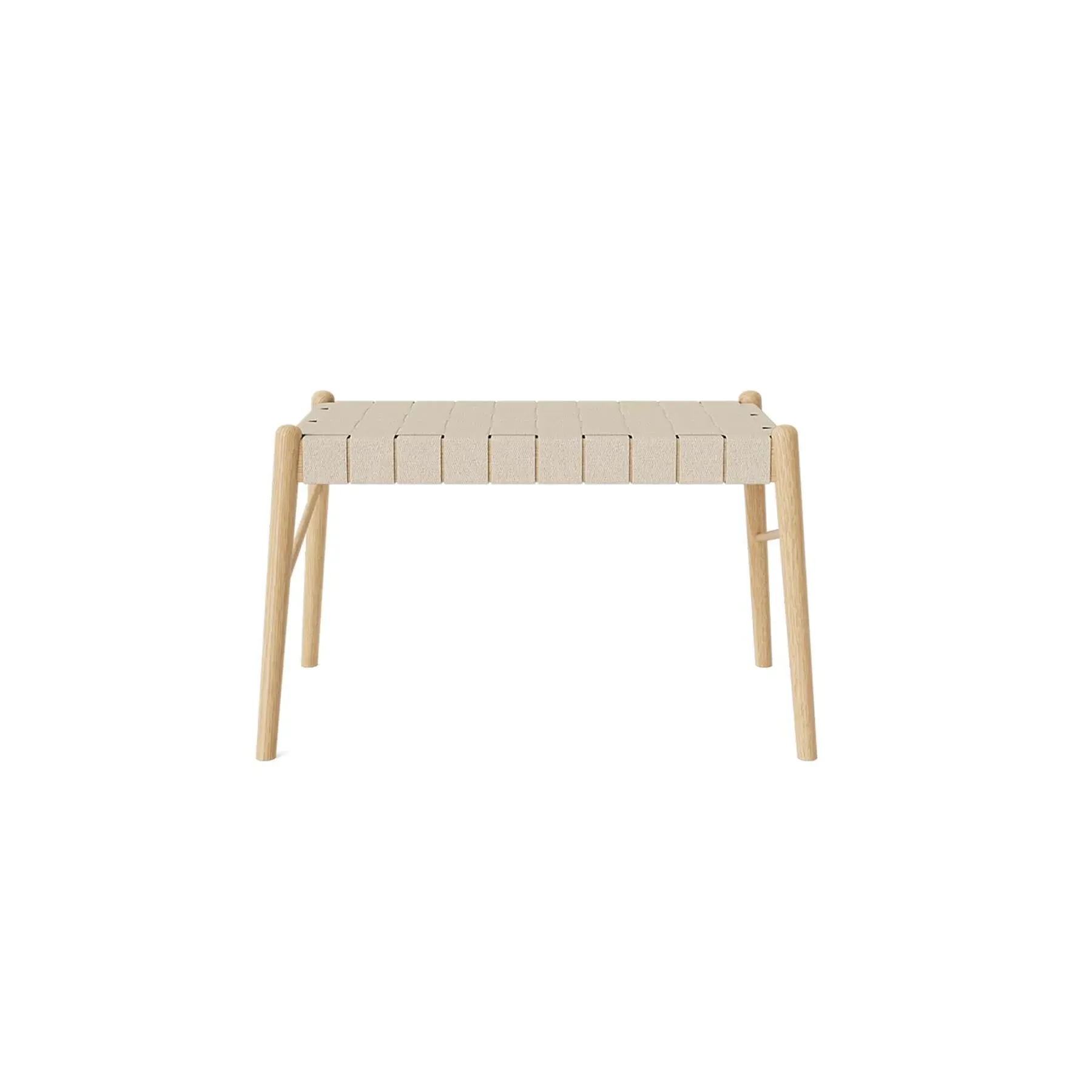 Small Bench with Woven Webbing - Oak image