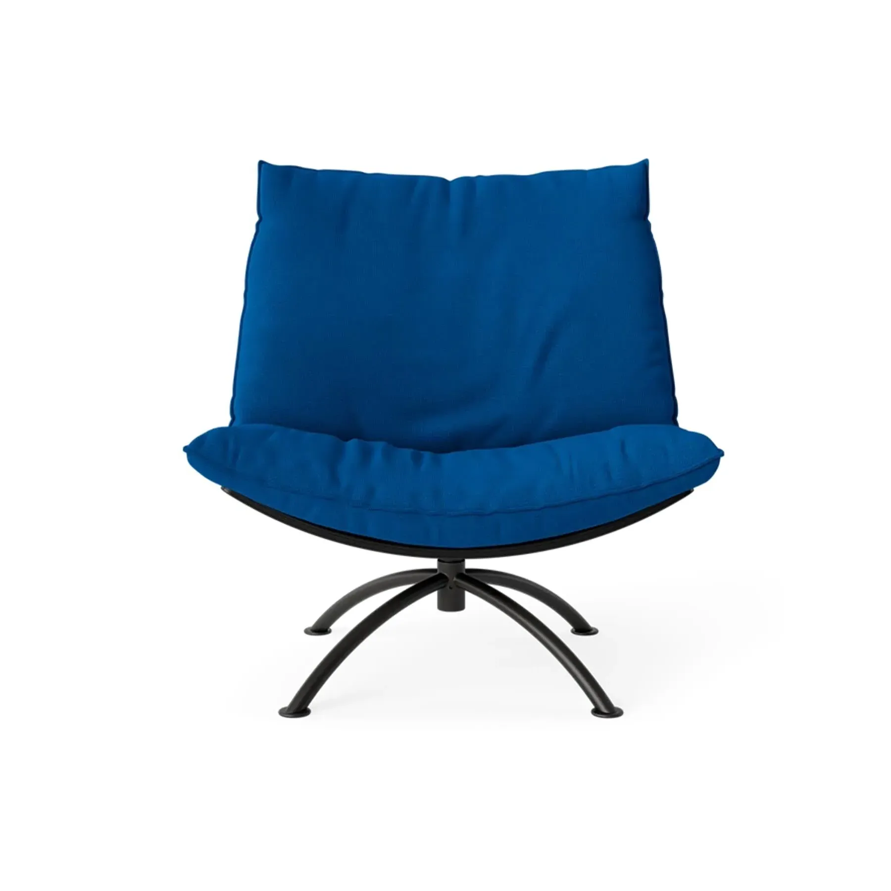 Swivel Armchair with Cushions - Black, Oak