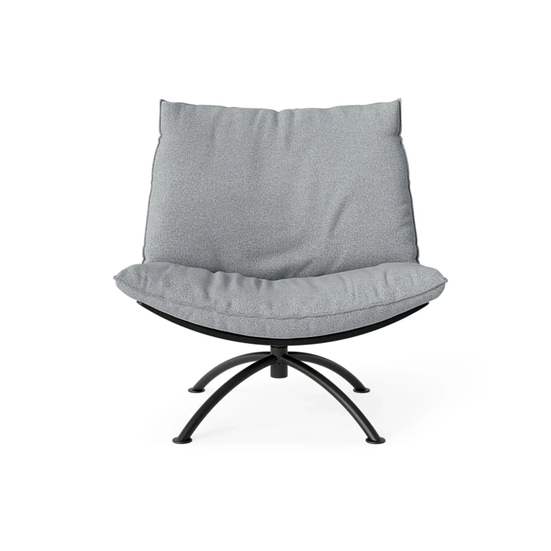 Swivel Armchair with Cushions - Black, Oak