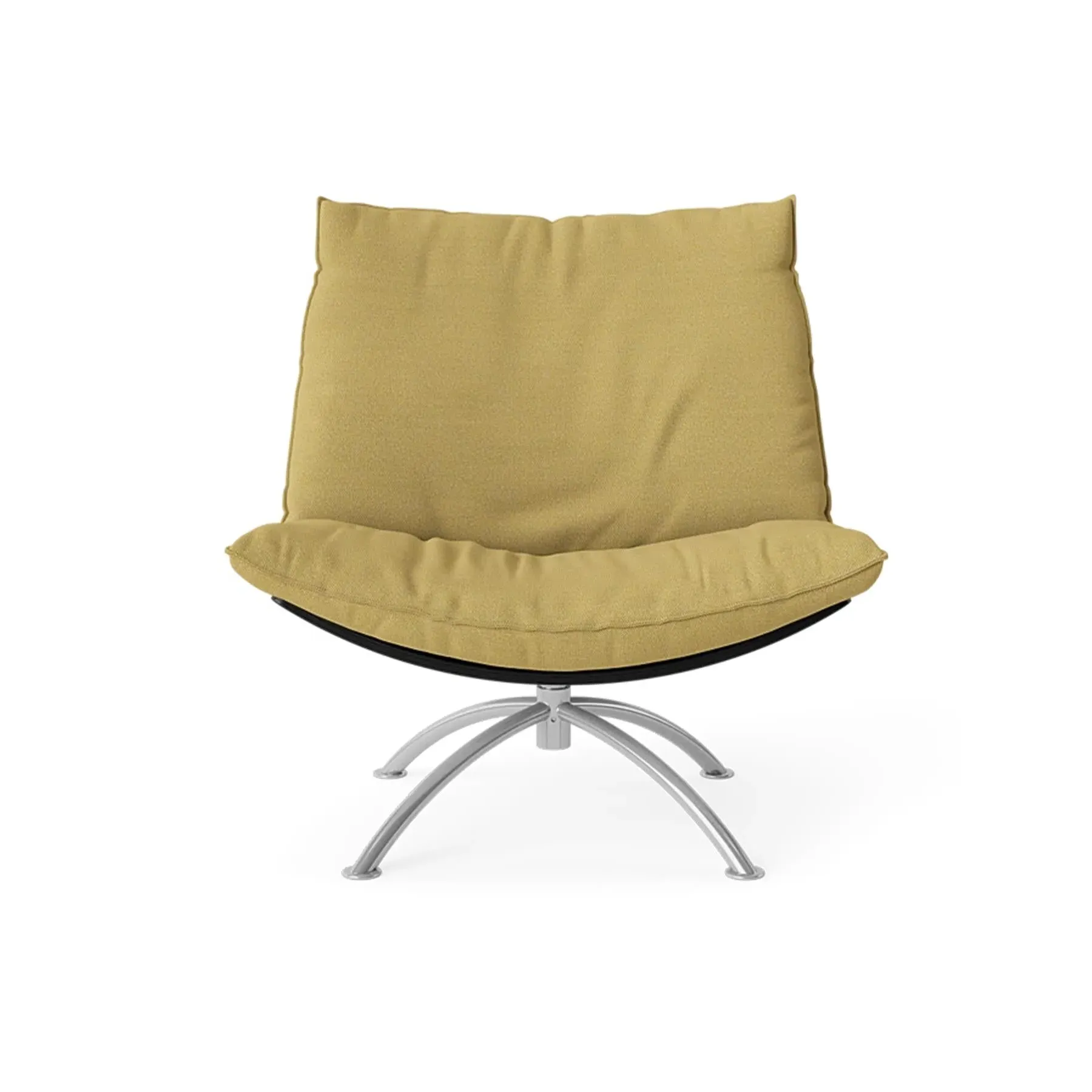 Swivel Armchair with Cushions - Black, Oak