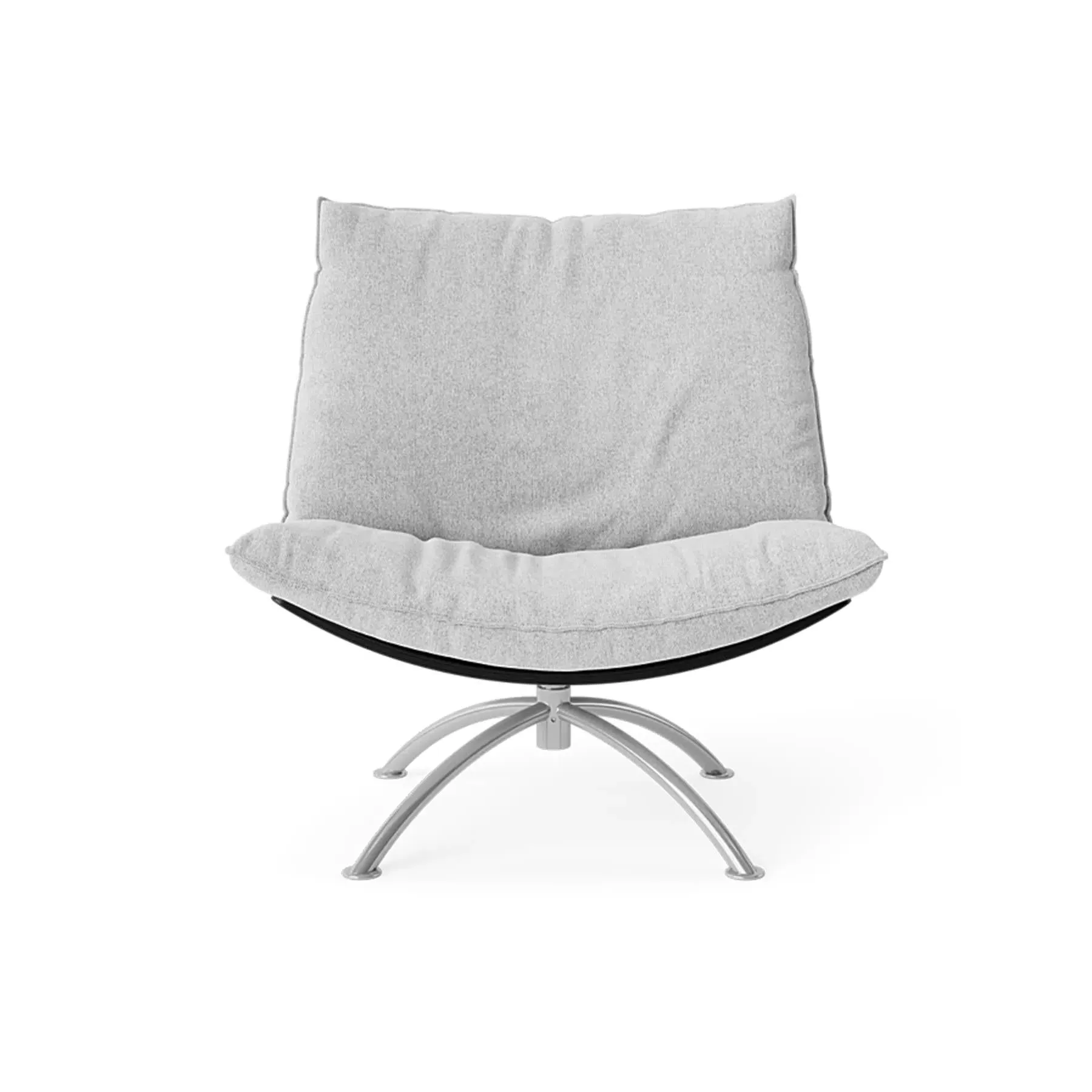 Swivel Armchair with Cushions - Black, Oak