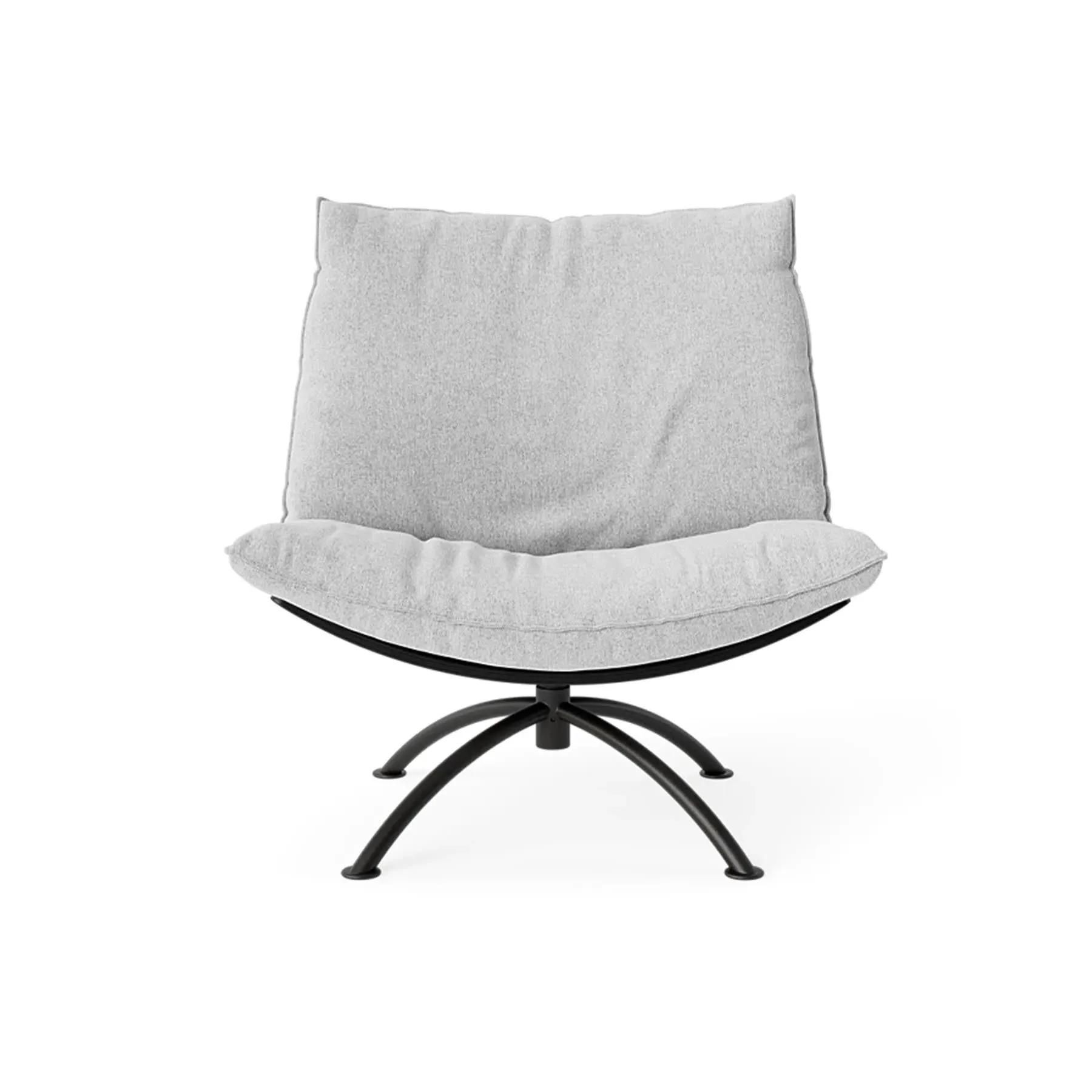 Swivel Armchair with Cushions - Black, Oak image