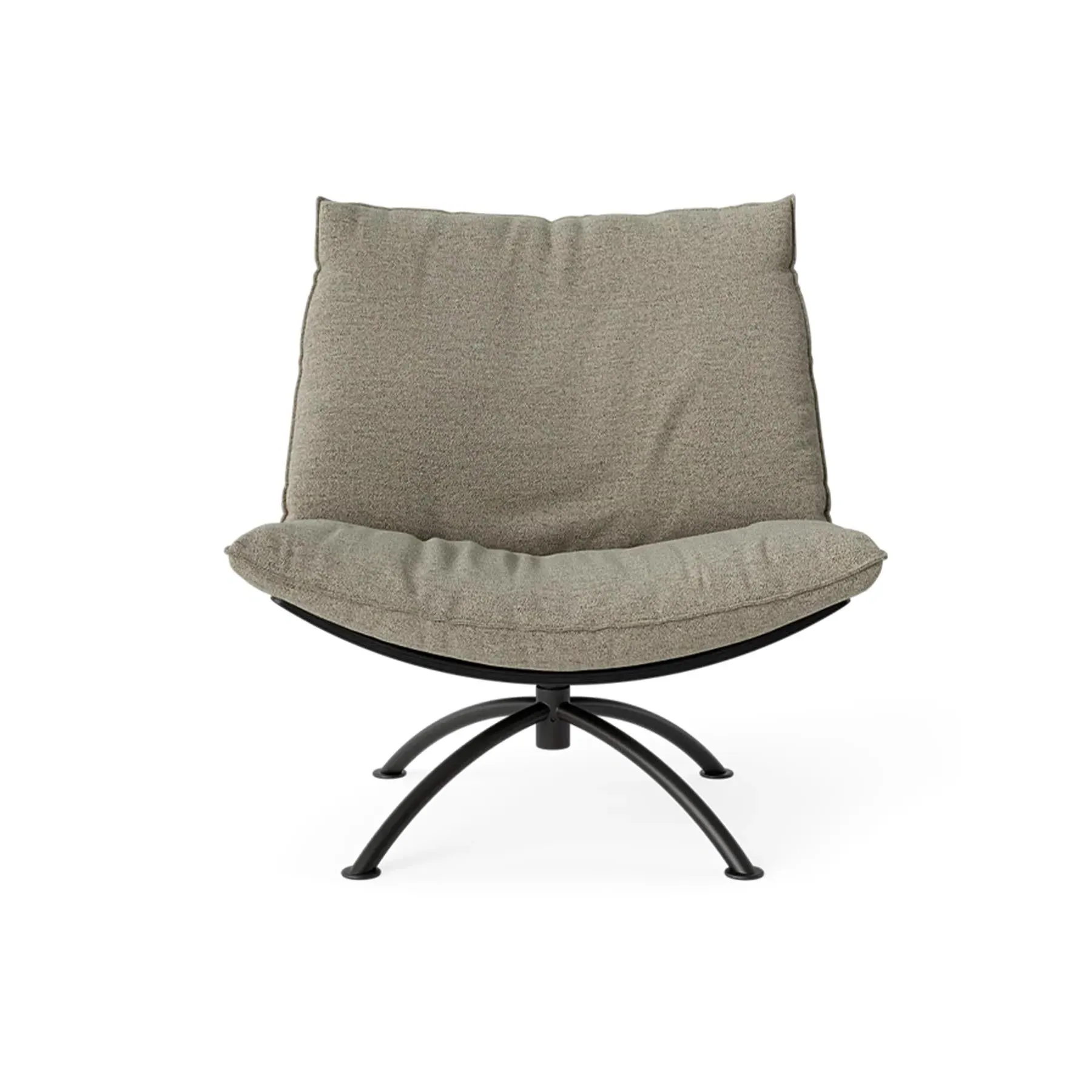 Swivel Armchair with Cushions - Boucle, Oak