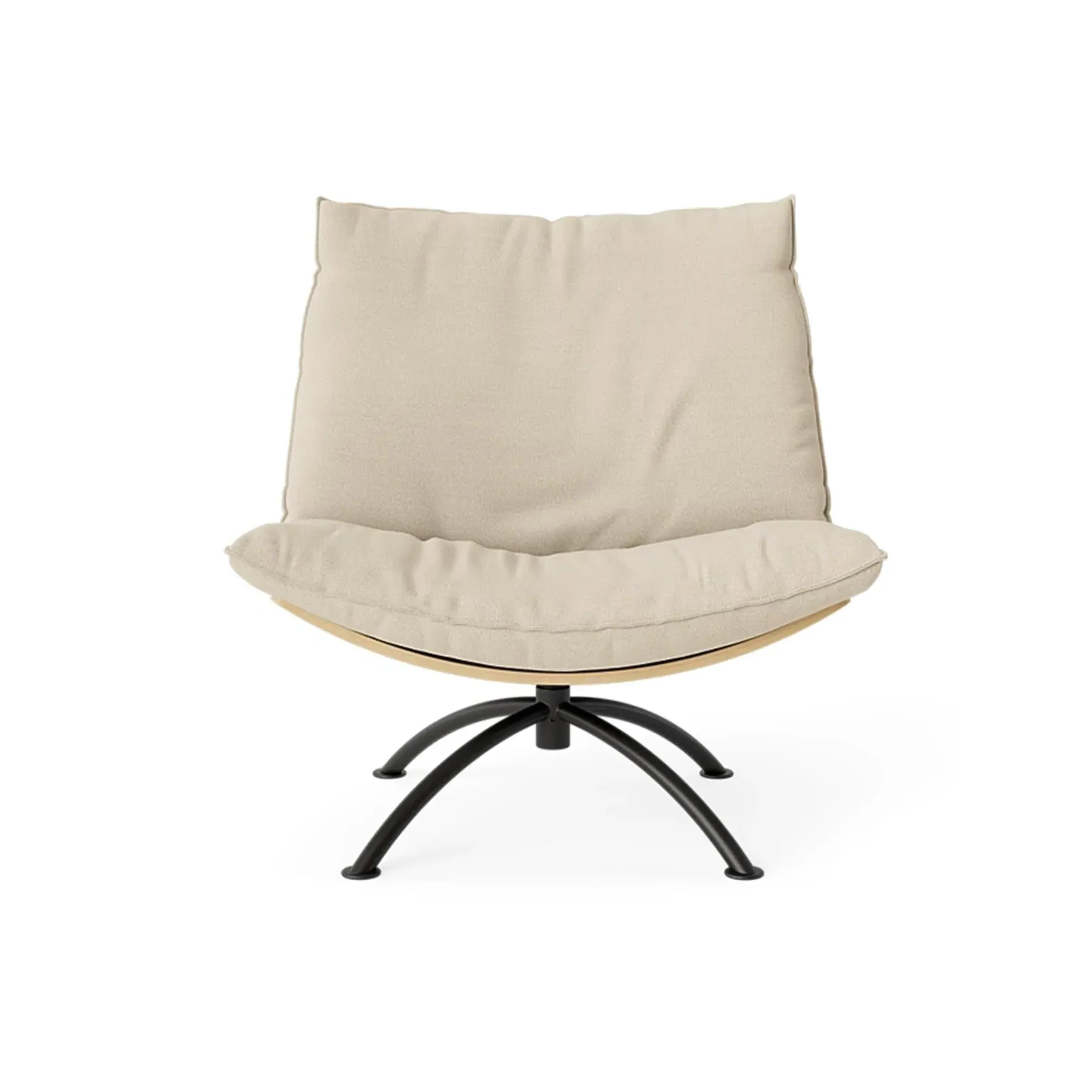 Swivel Armchair with Cushions - Oak