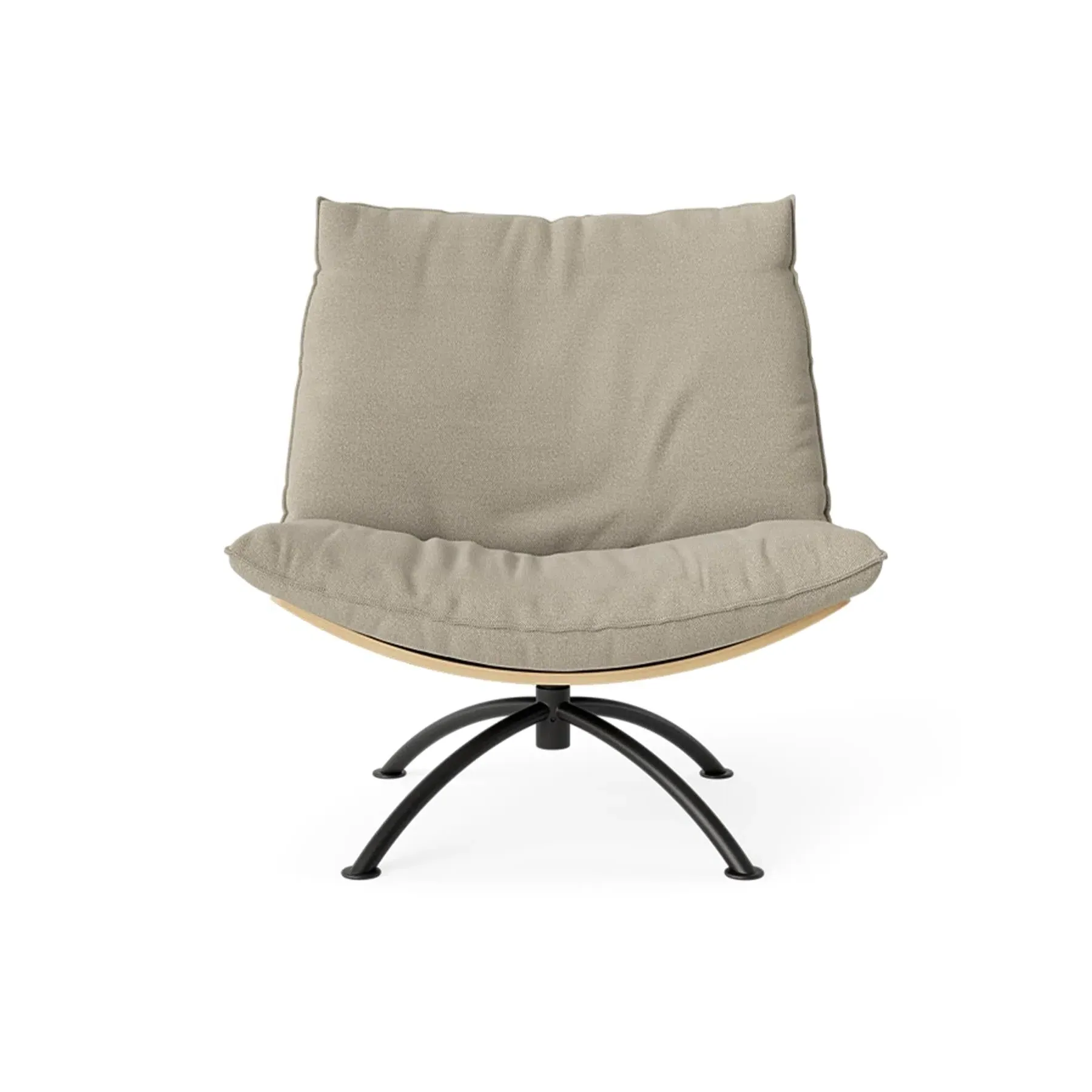 Swivel Armchair with Cushions - Oak