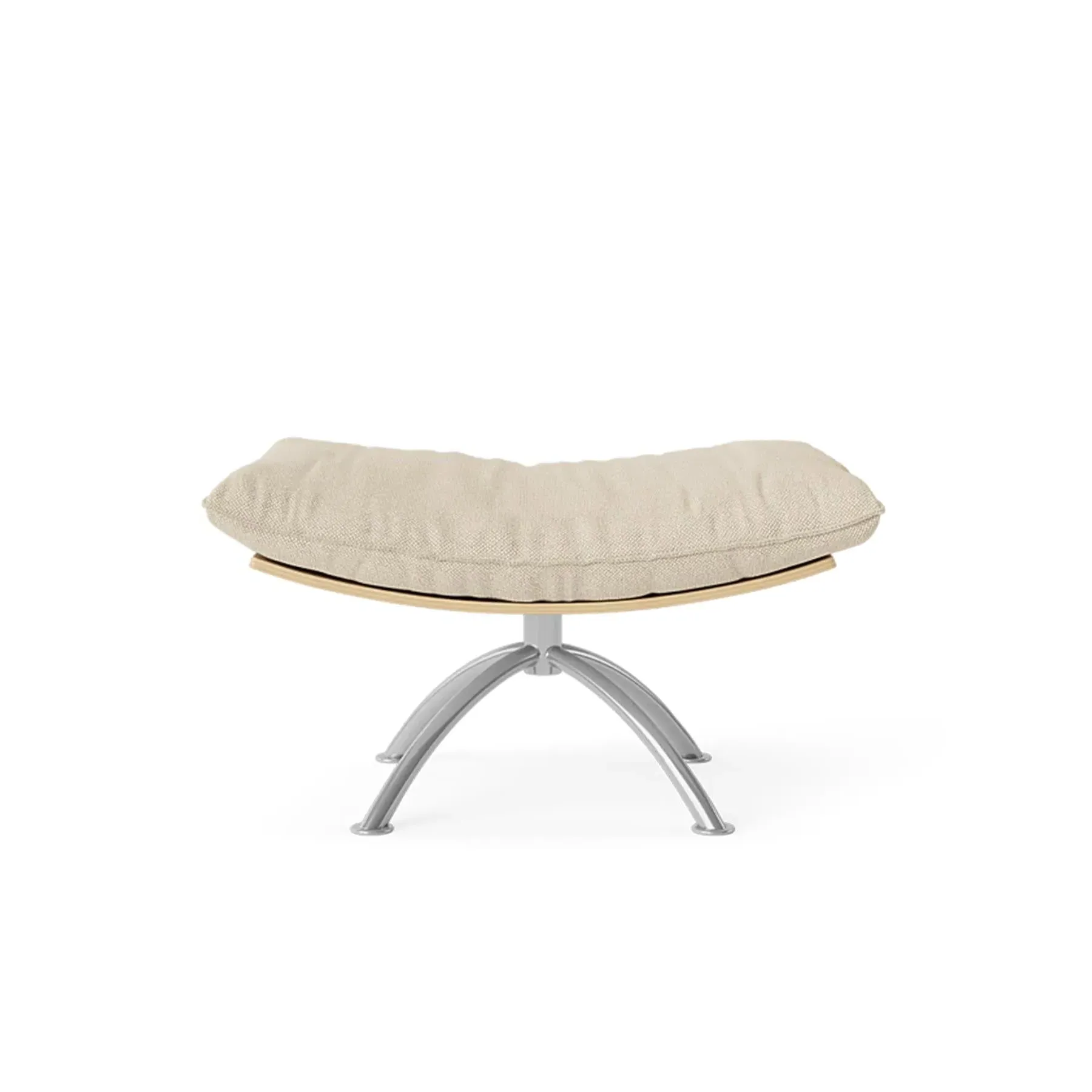 Swivel Stool with Cushion - Beige, Fabric image