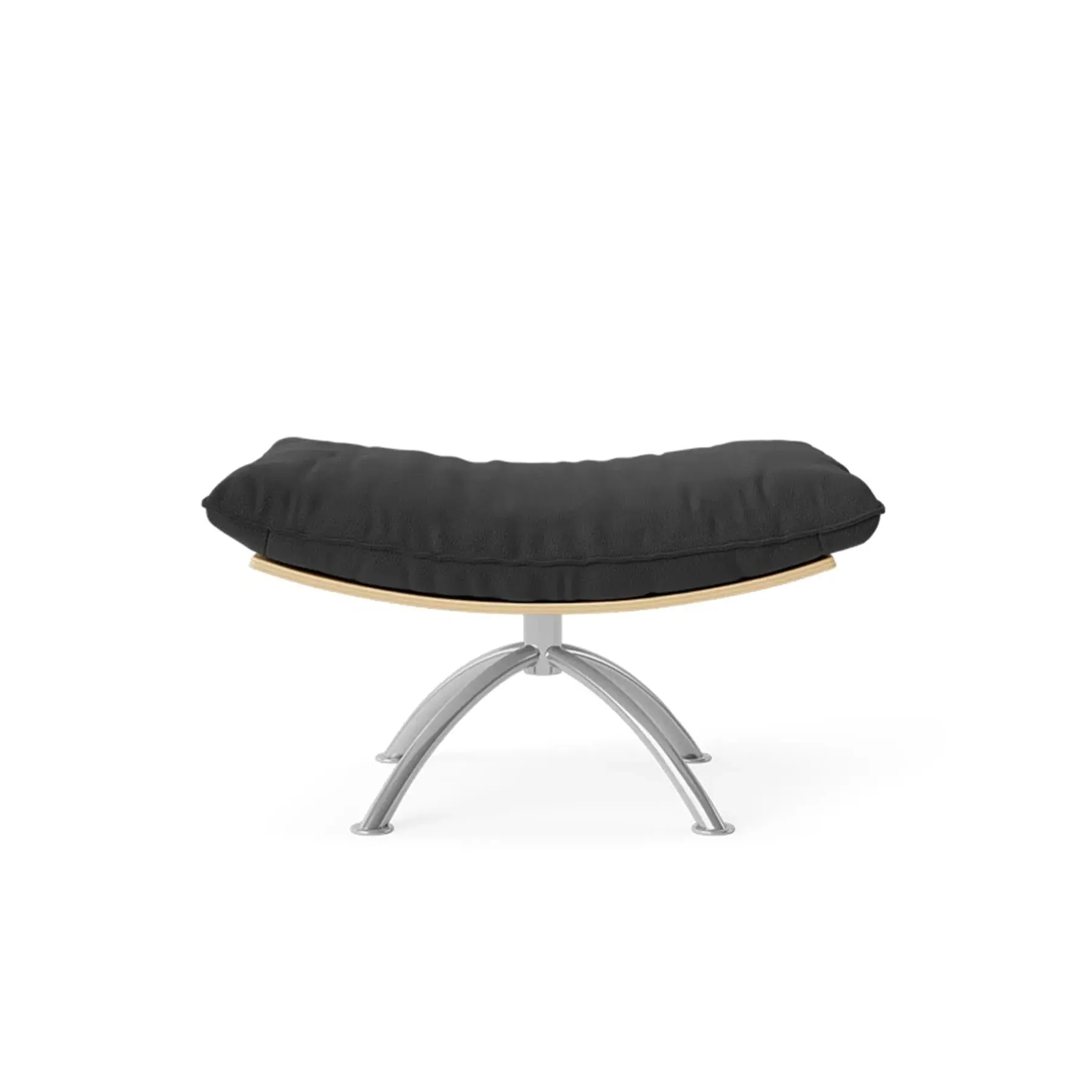 Swivel Stool with Cushion - Black, Leather