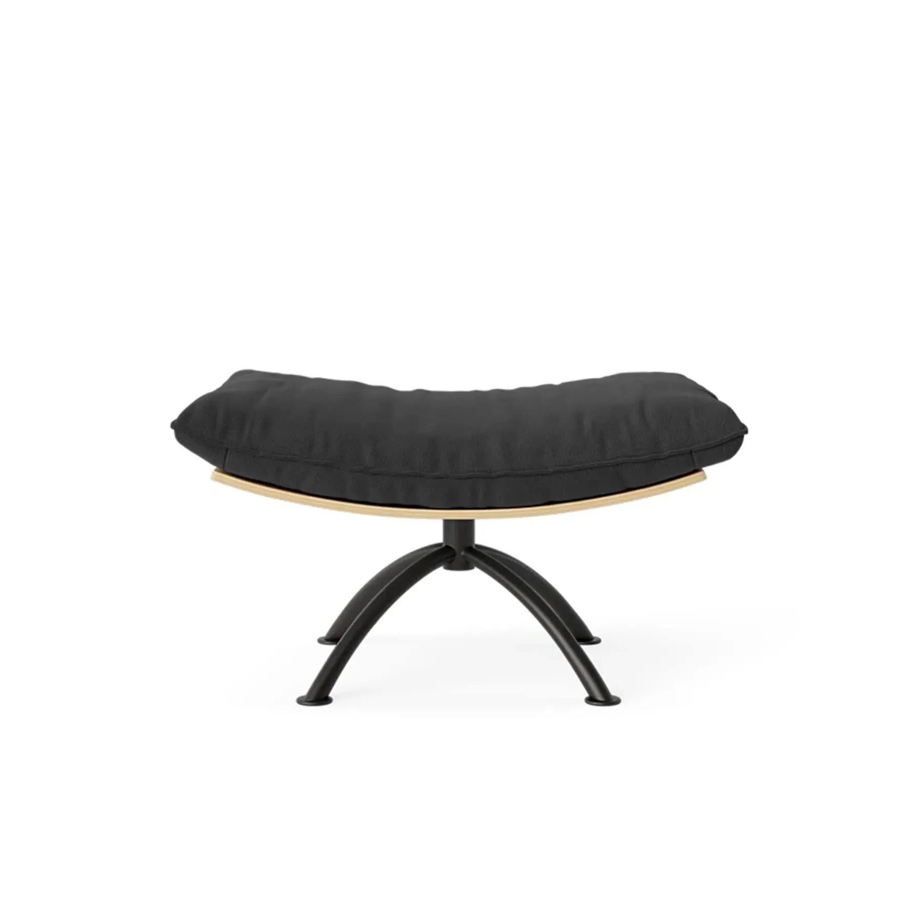 Swivel Stool with Cushion - Black, Leather