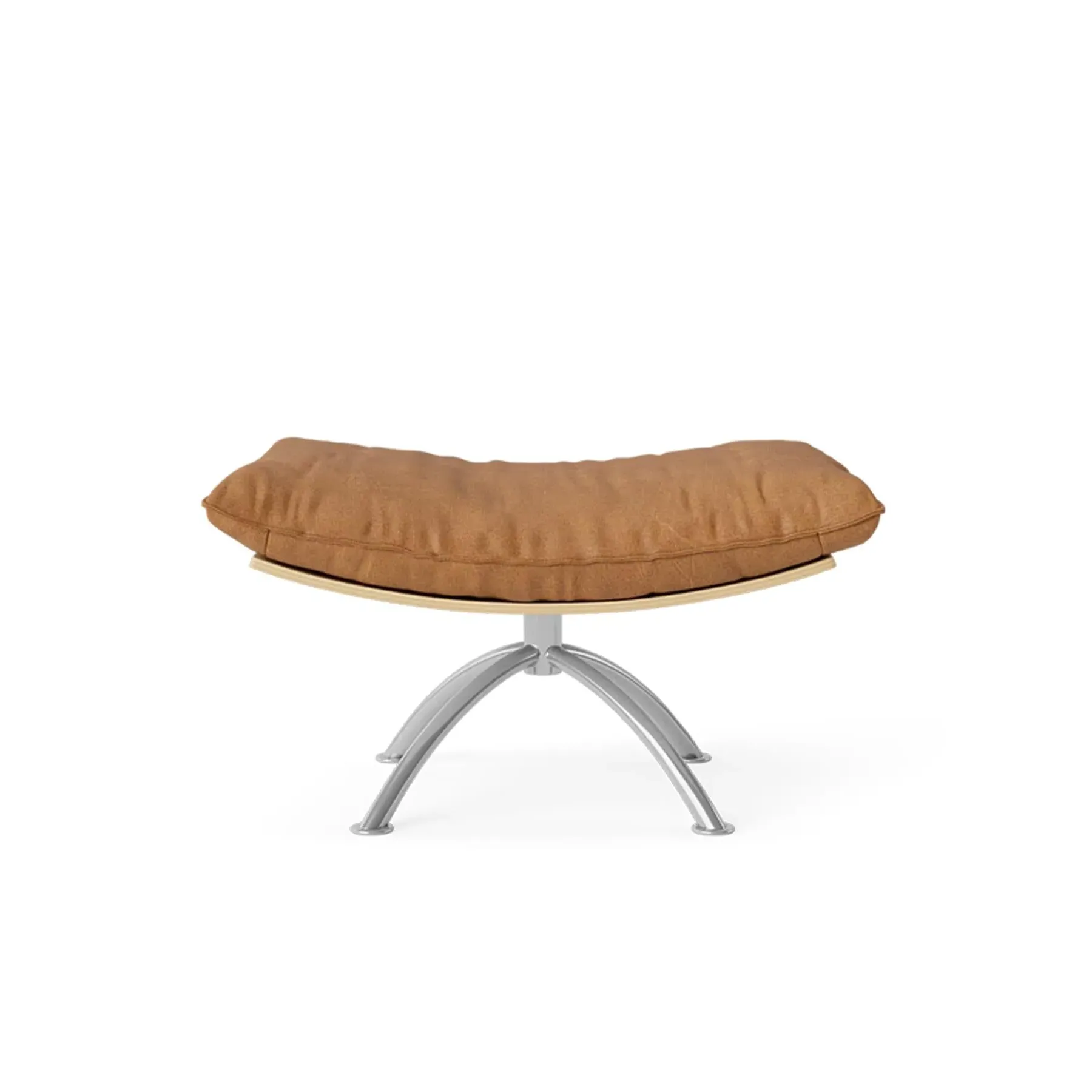 Swivel Stool with Cushion - Cognac, Leather