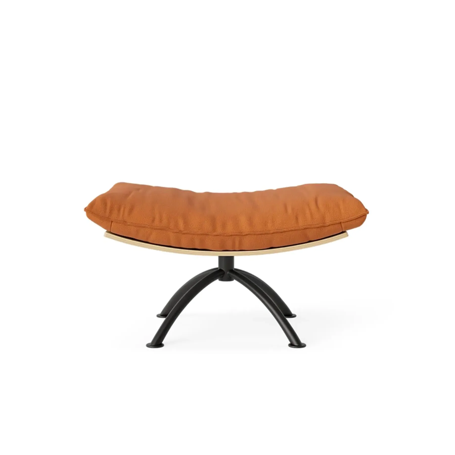 Swivel Stool with Cushion - Cognac, Leather