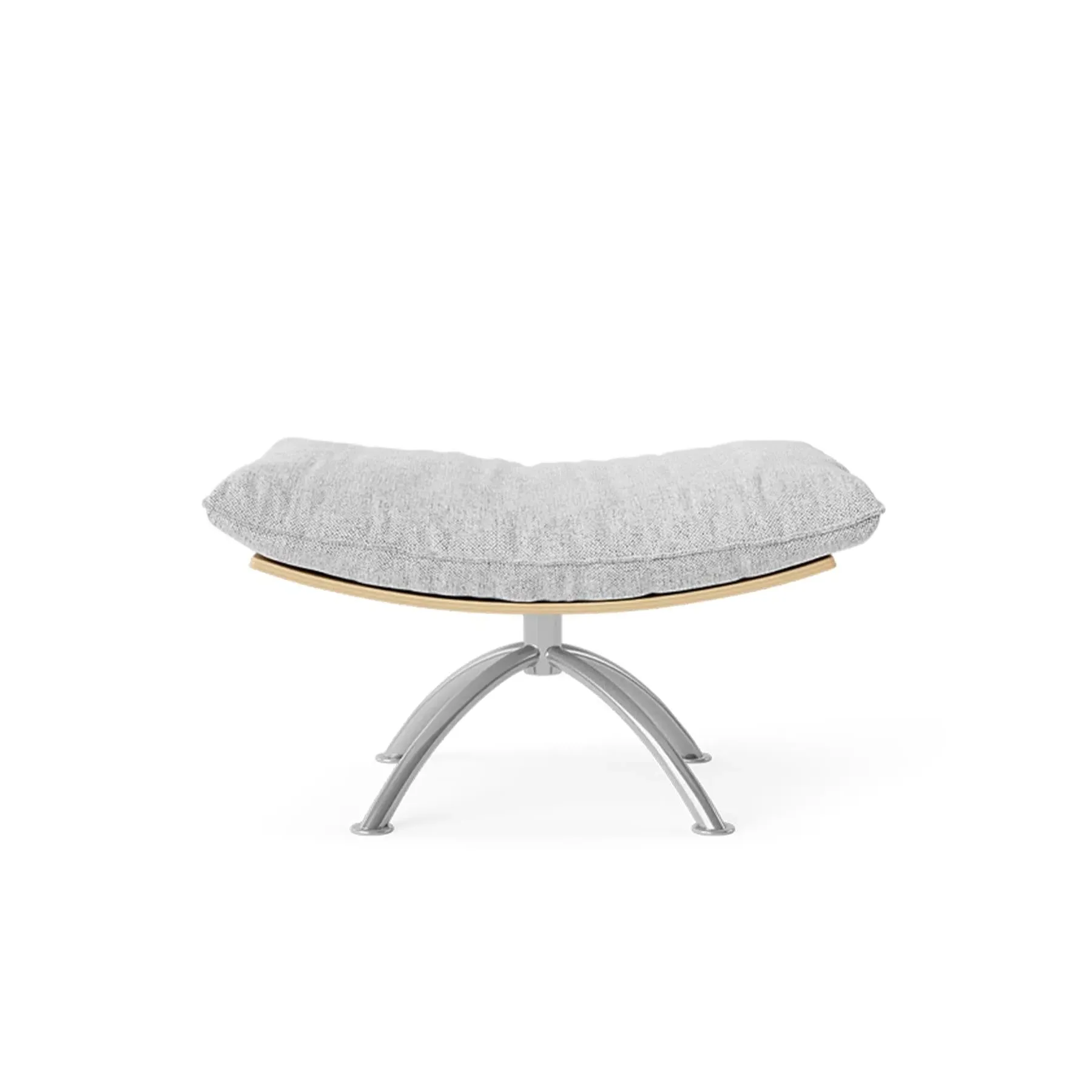 Swivel Stool with Cushion - Grey, Fabric