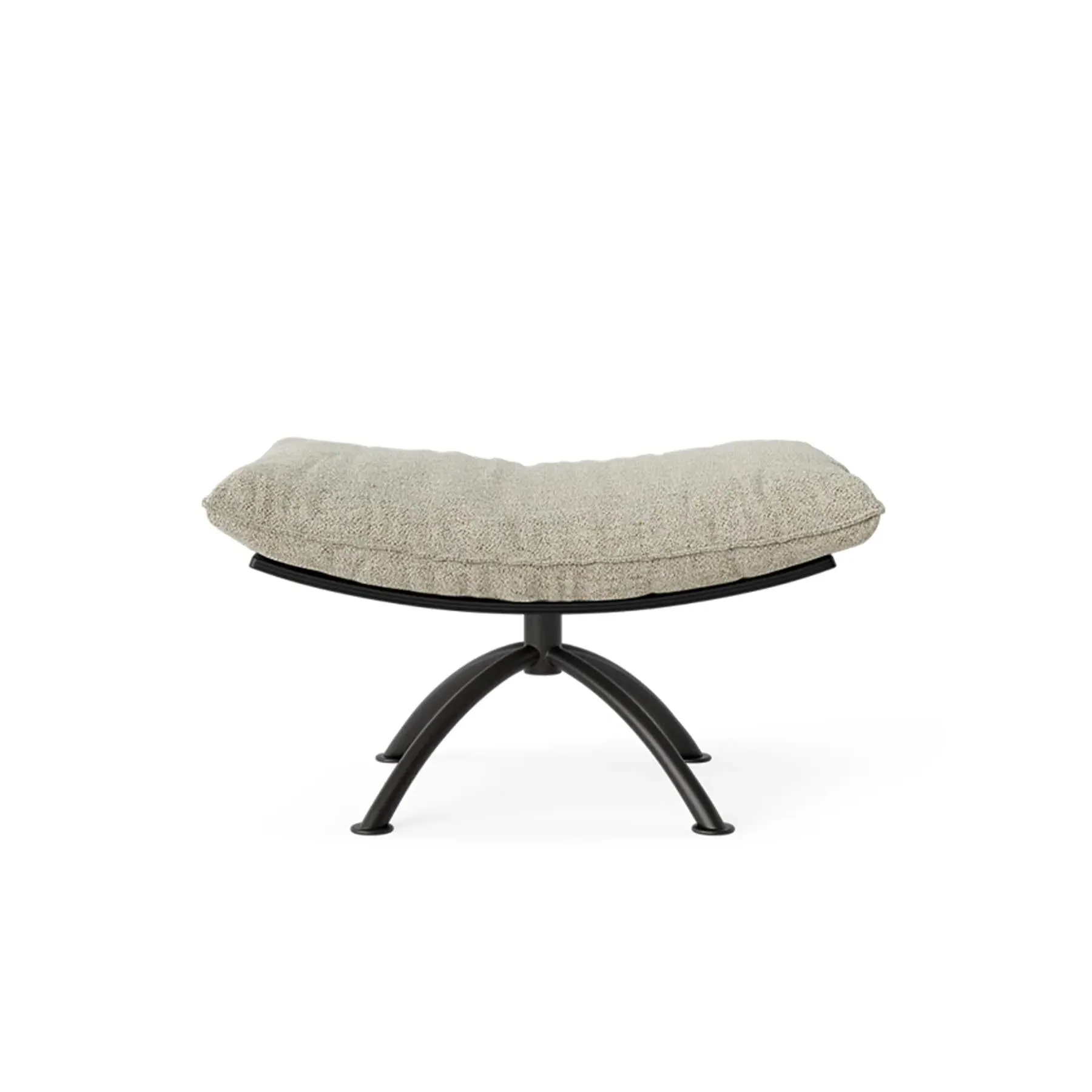 Swivel Stool with Cushion - Natural, Boucle