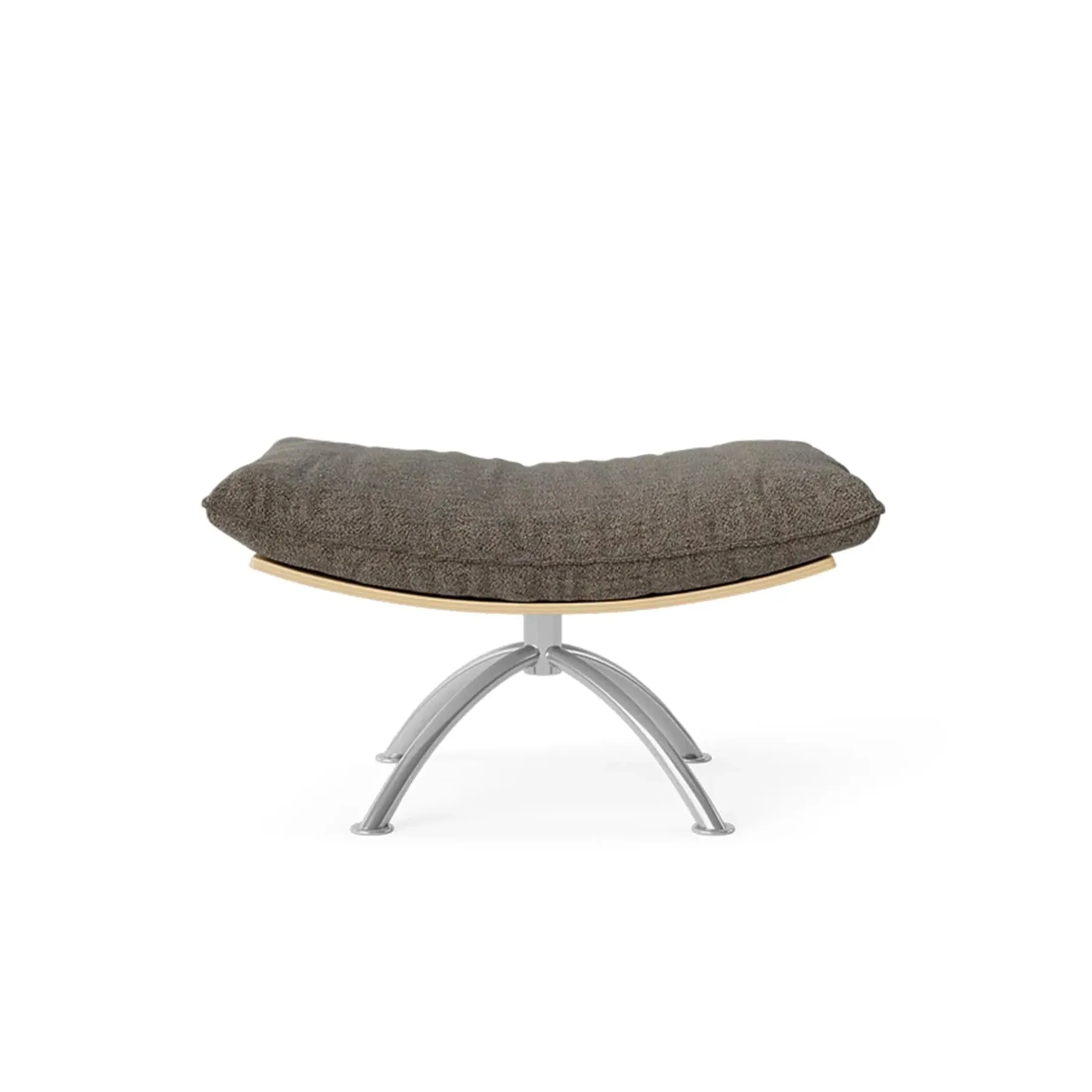 Swivel Stool with Cushion - Natural, Boucle