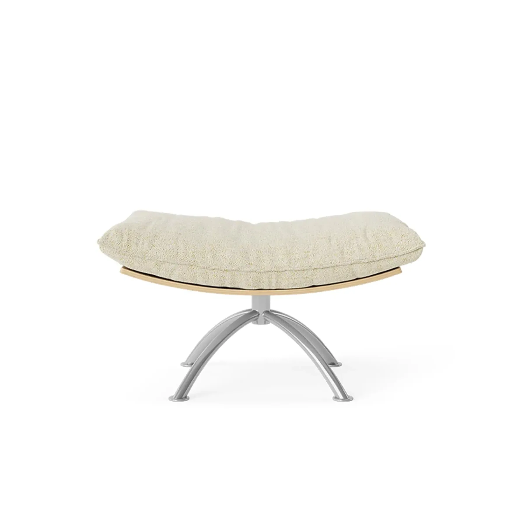 Swivel Stool with Cushion - Natural, Boucle