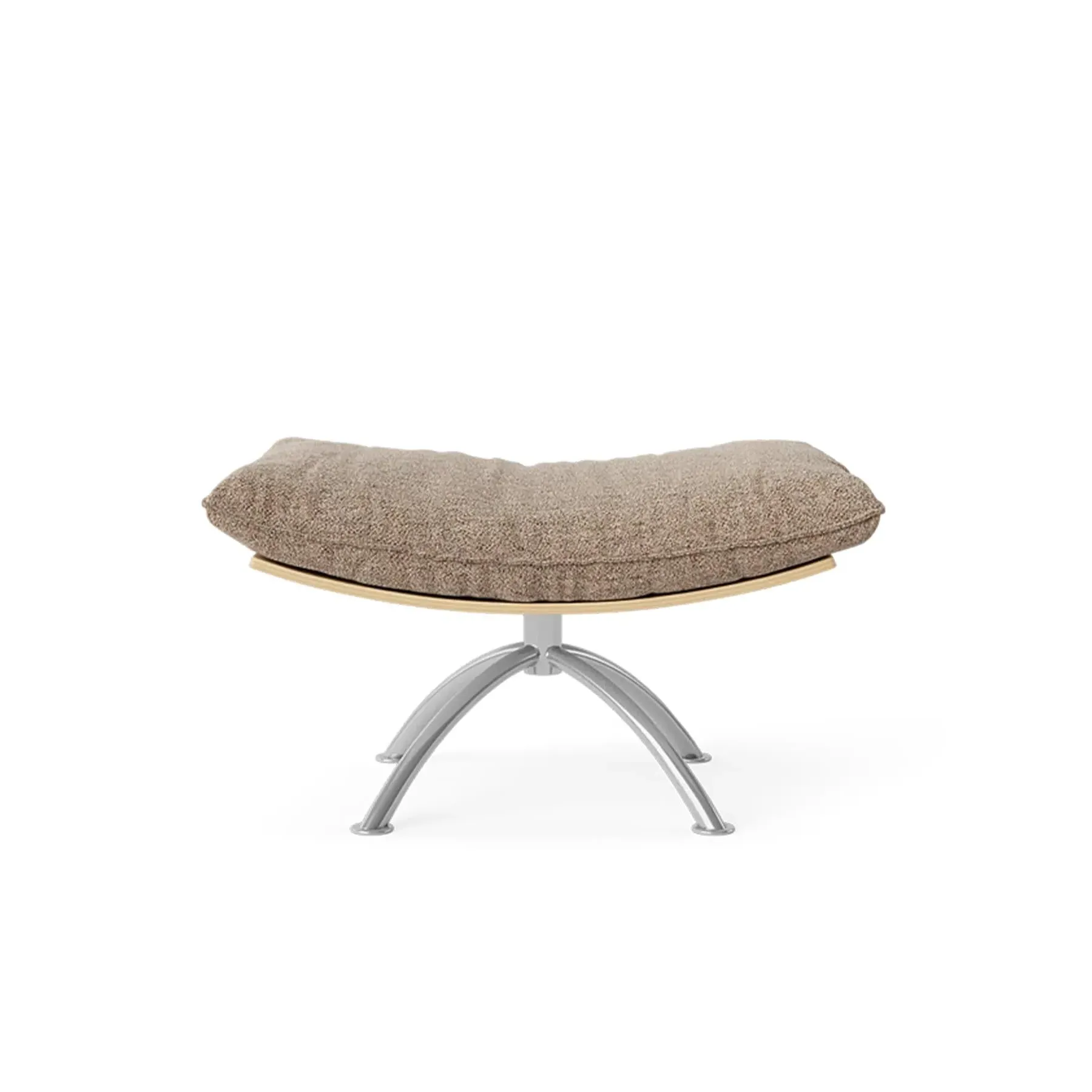 Swivel Stool with Cushion - Natural, Boucle