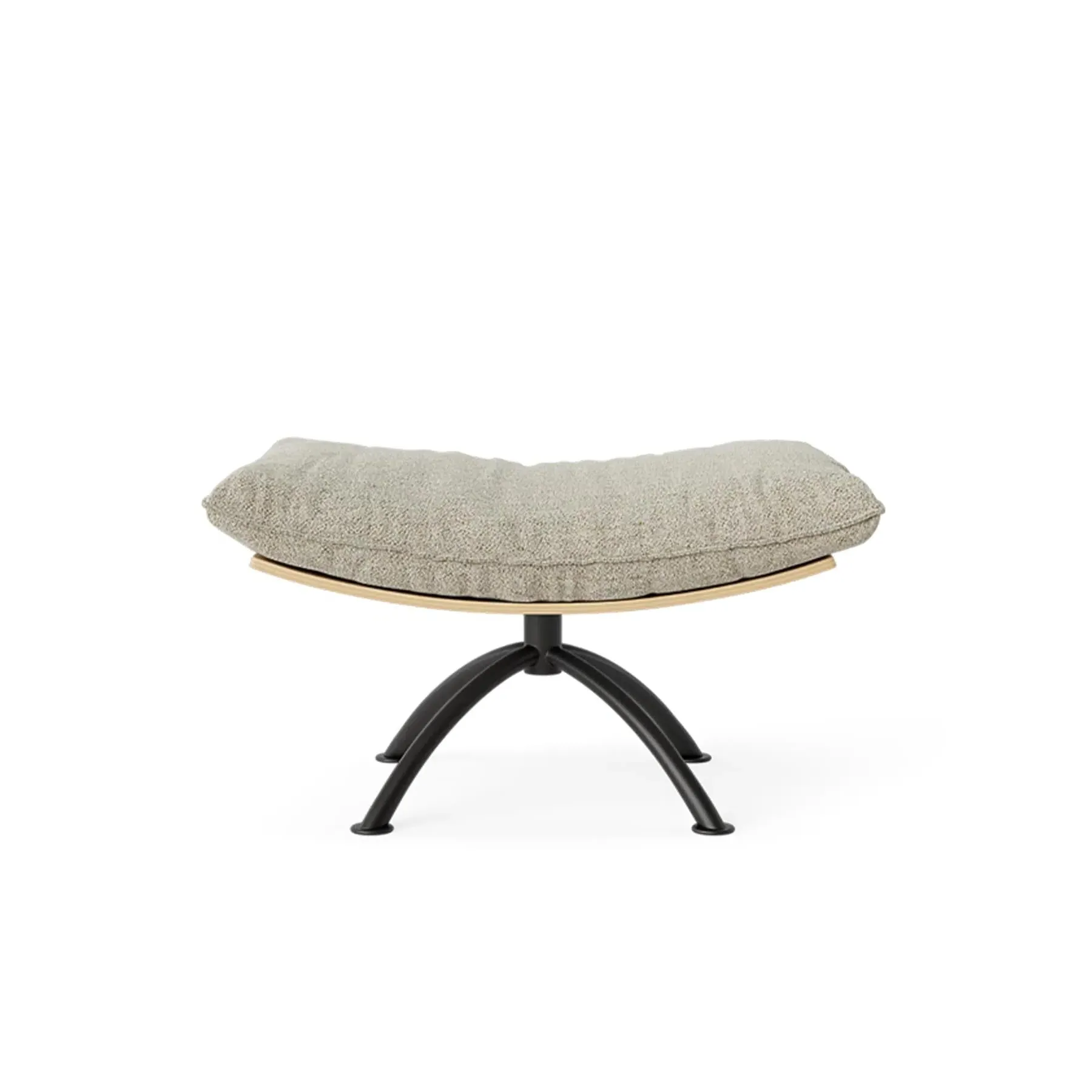 Swivel Stool with Cushion - Natural, Boucle