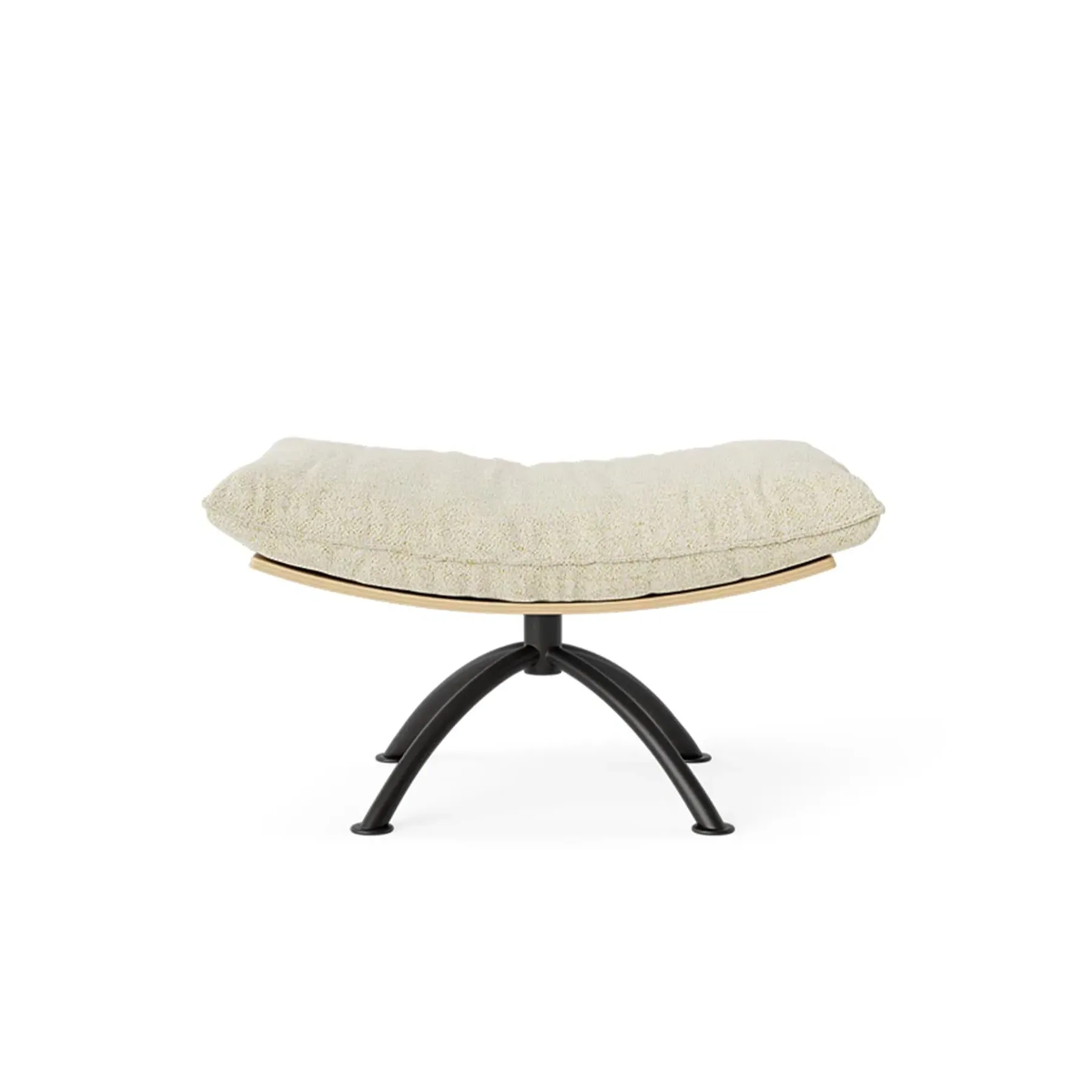 Swivel Stool with Cushion - Natural, Boucle image