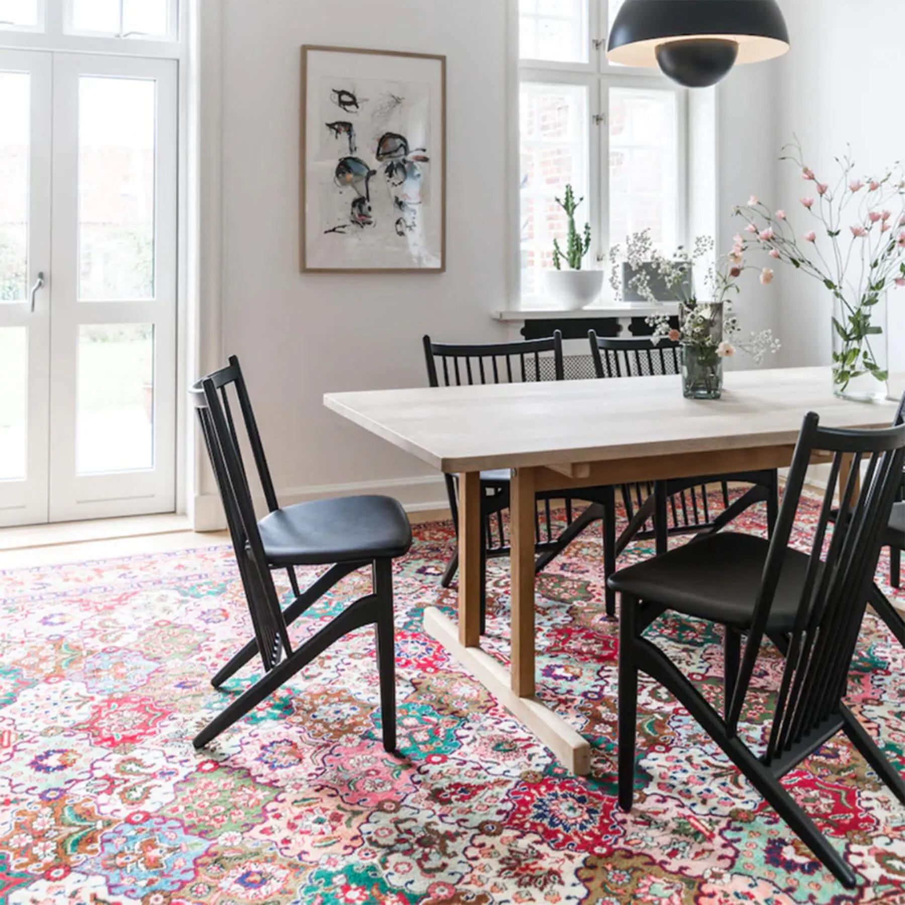 Upholstered Dining Chair - Anthracite, Leather