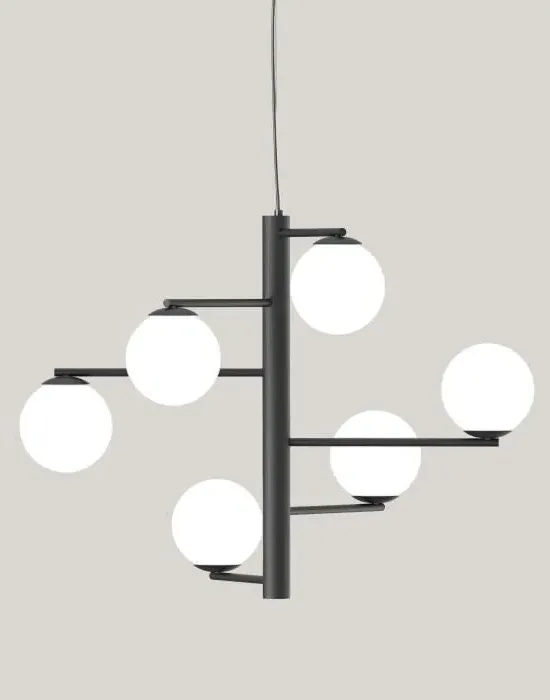 Celestial Chandelier - Black, Glass