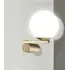 Left Luna Wall Light - Satin Gold, Metal