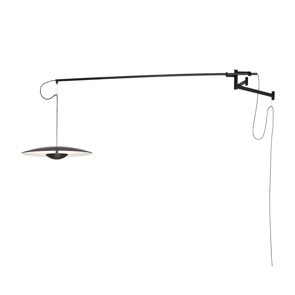 Adjustable Wall Light with Arm - Wenge, Wood