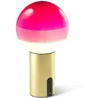 Dipping Portable Rechargeable Table Lamp - Pink, Brushed Brass
