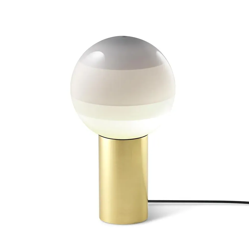 Large Table Lamp with Gradient Shade - Amber, Glass