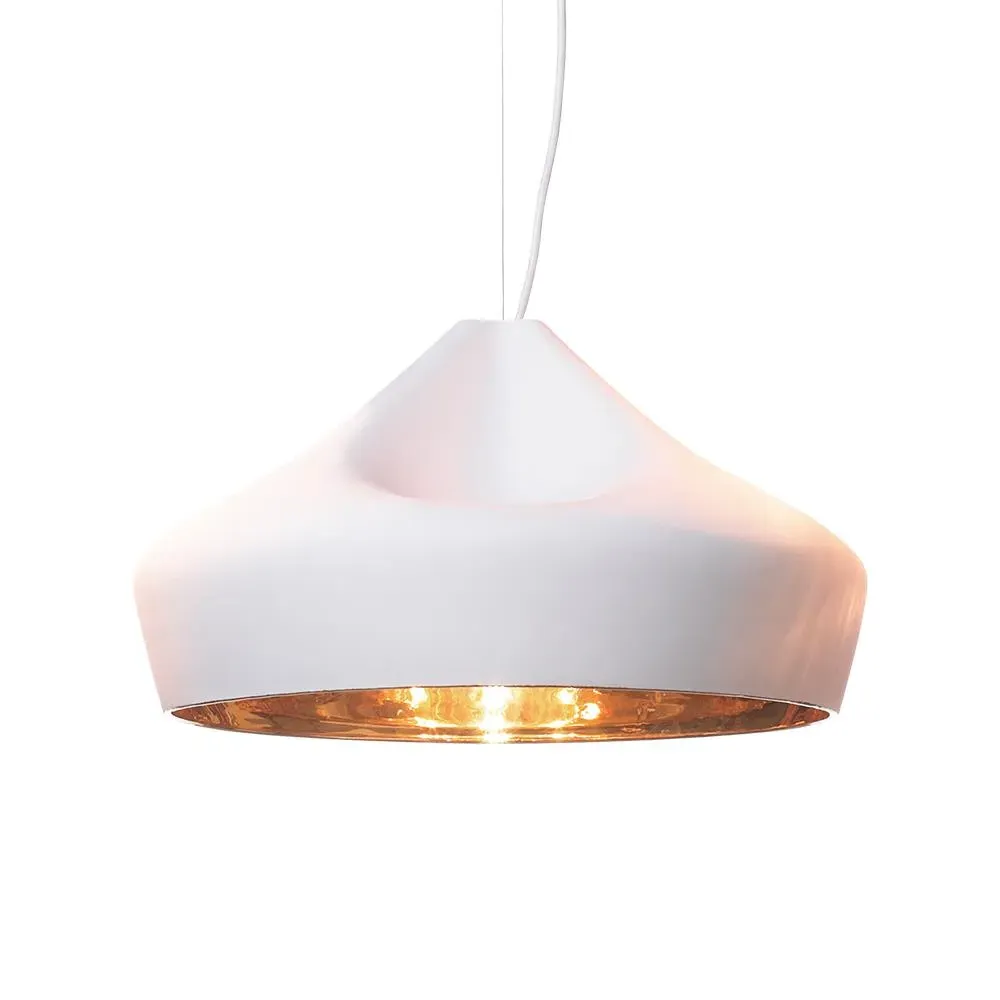 Pleat Box Pendant Light - White, Ceramic image