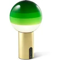 Portable Rechargeable Table Lamp - Green, Glass