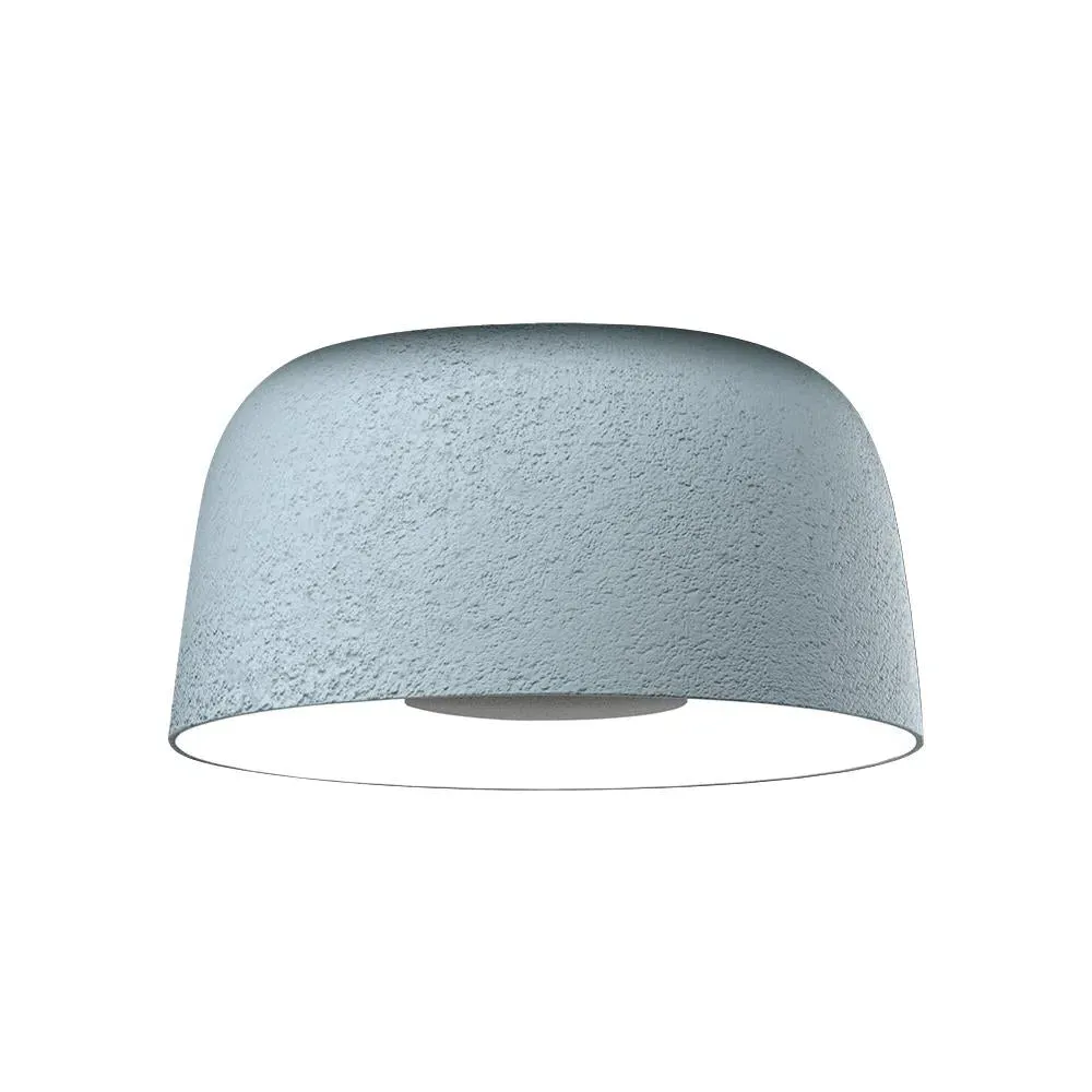 S Bell Ceiling Light - Sky Blue, Stone Texture