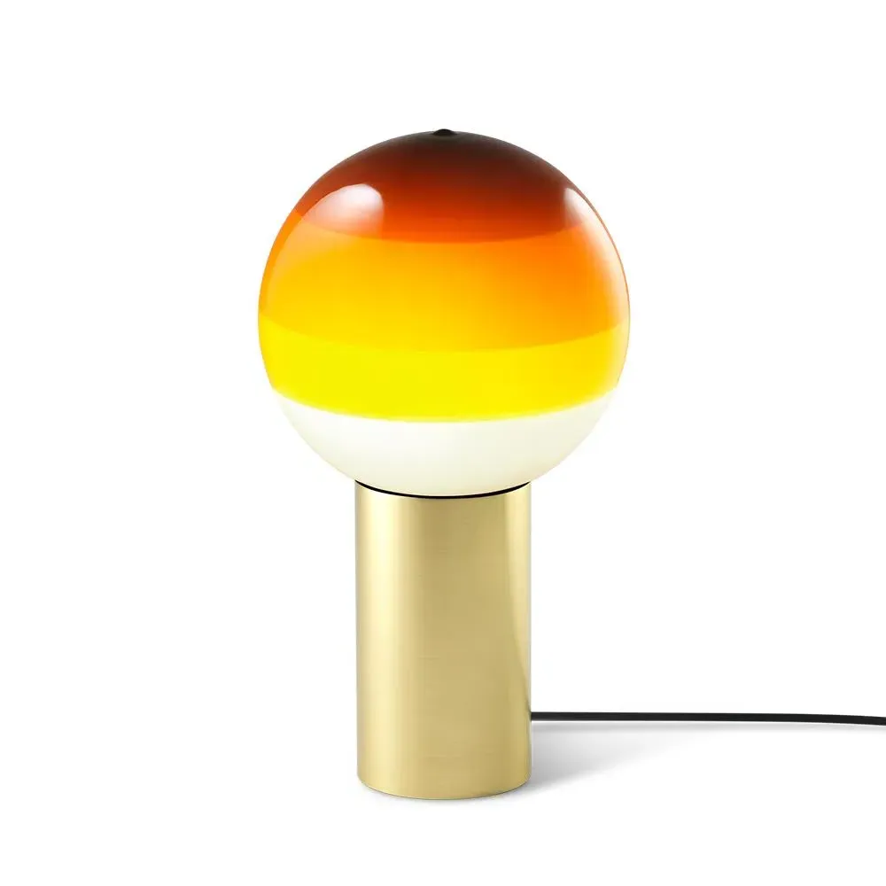 Small Table Lamp with Gradient Shade - Amber, Glass image