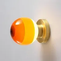 Wall Light with Gradient Effect - Amber, Brass