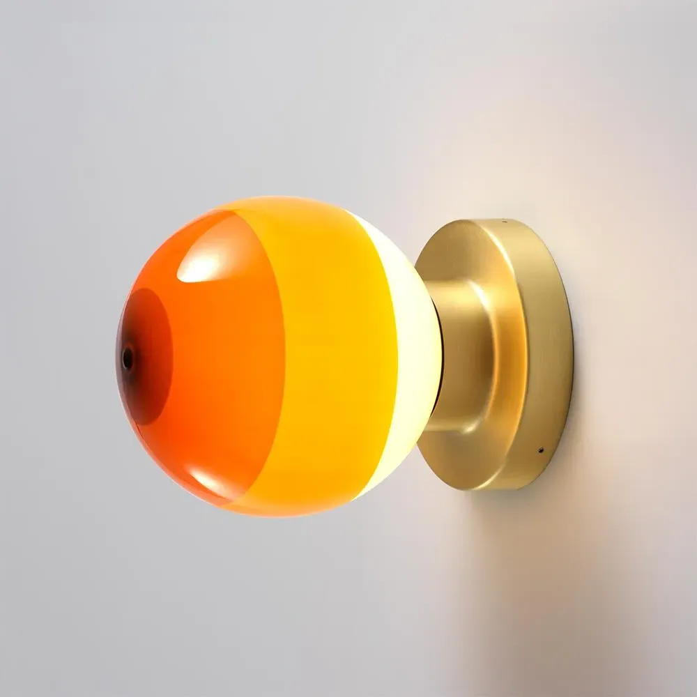 Wall Light with Gradient Effect - Amber, Brass image