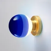 Wall Light with Gradient Effect - Blue, Brass