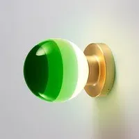 Wall Light with Gradient Effect - Green, Brass