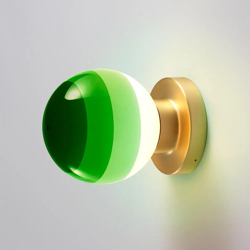 Wall Light with Gradient Effect - Green, Brass