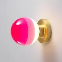 Wall Light with Gradient Effect - Pink, Brass