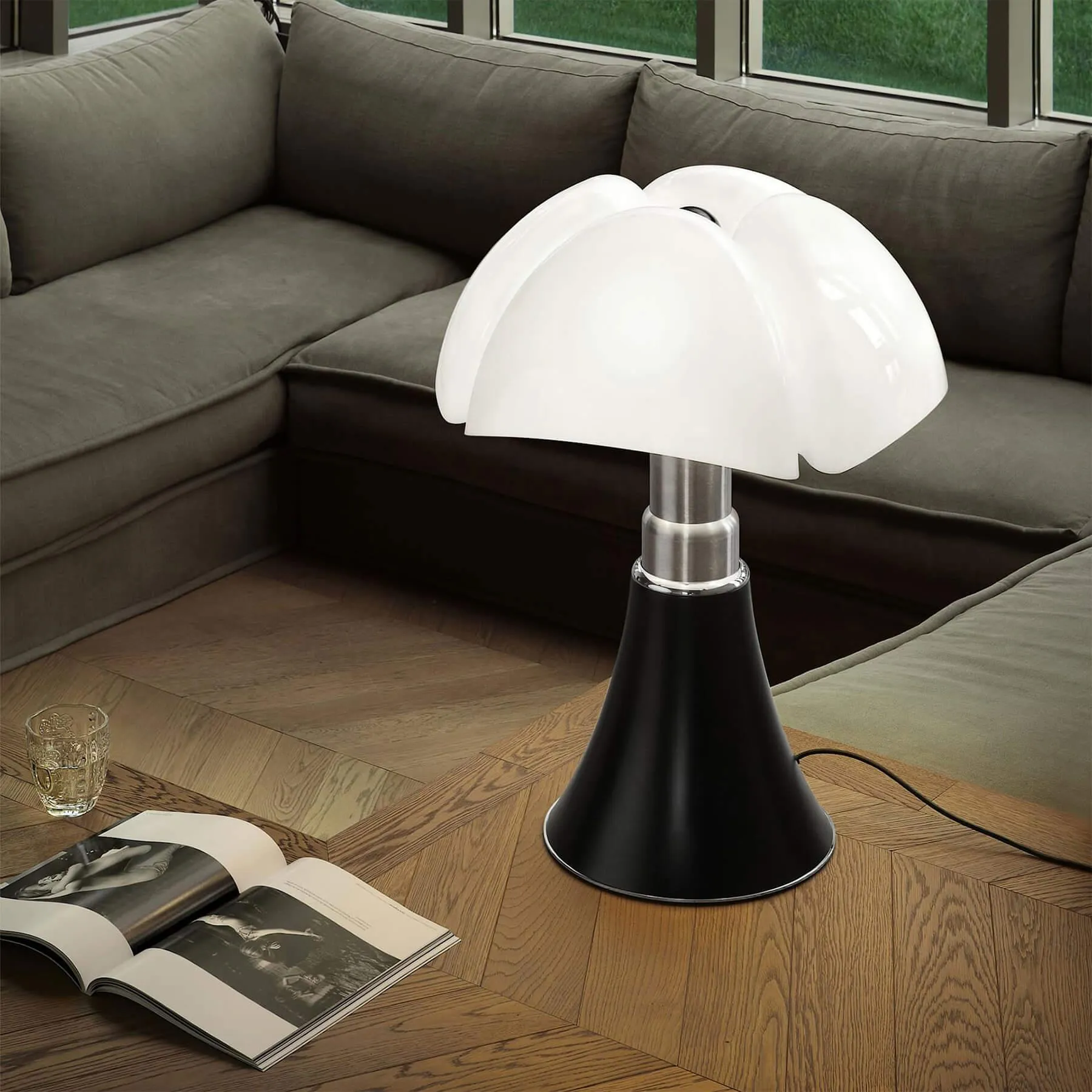 Pipistrello Adjustable Table and Floor Lamp - Black