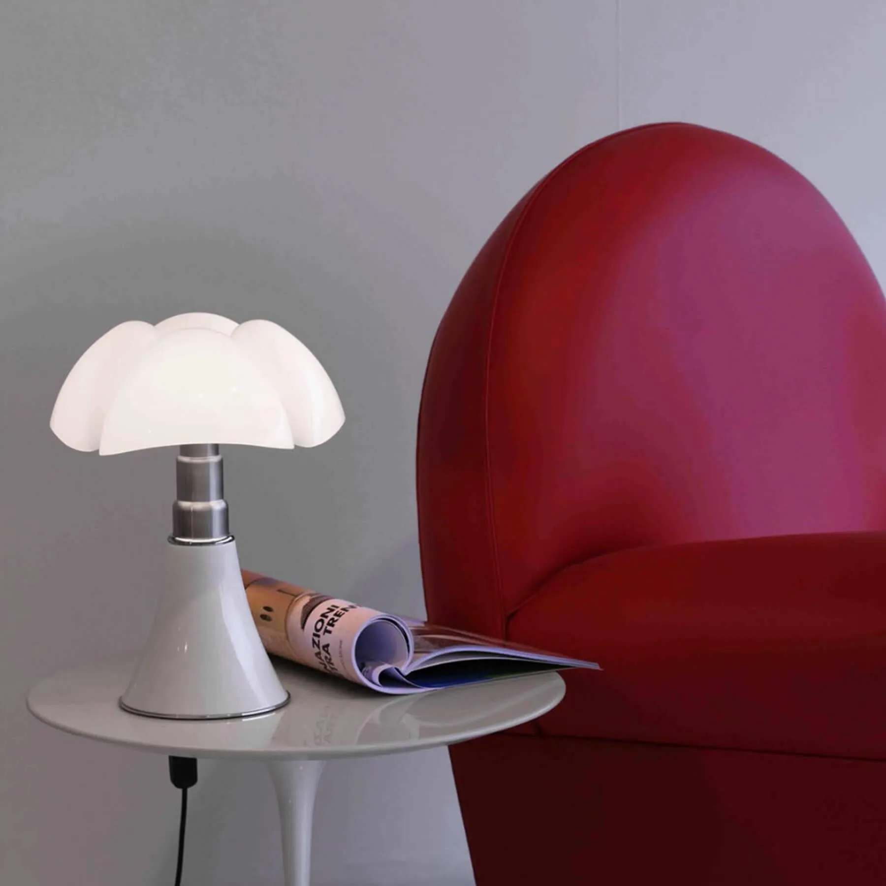 Table Lamp with Dimmer - Dark Brown, Steel