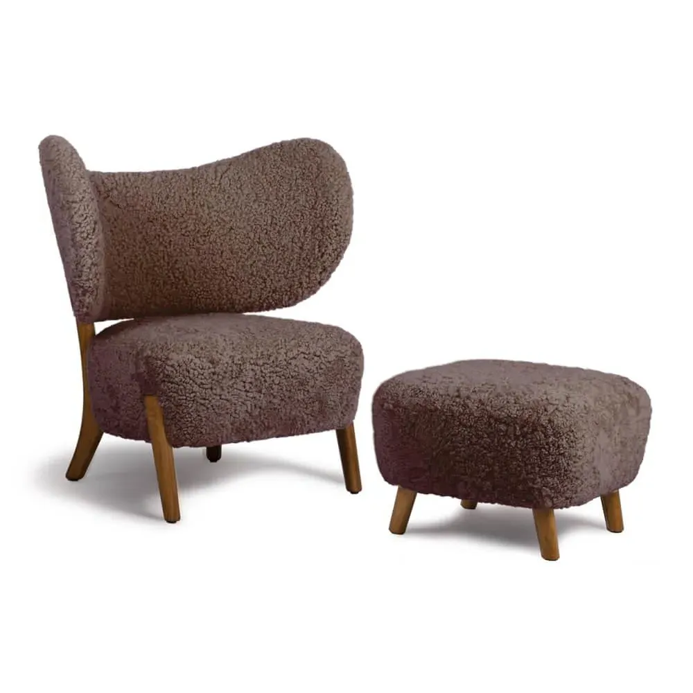 Lounge Chair with Pouf - Sahara, Upholstered