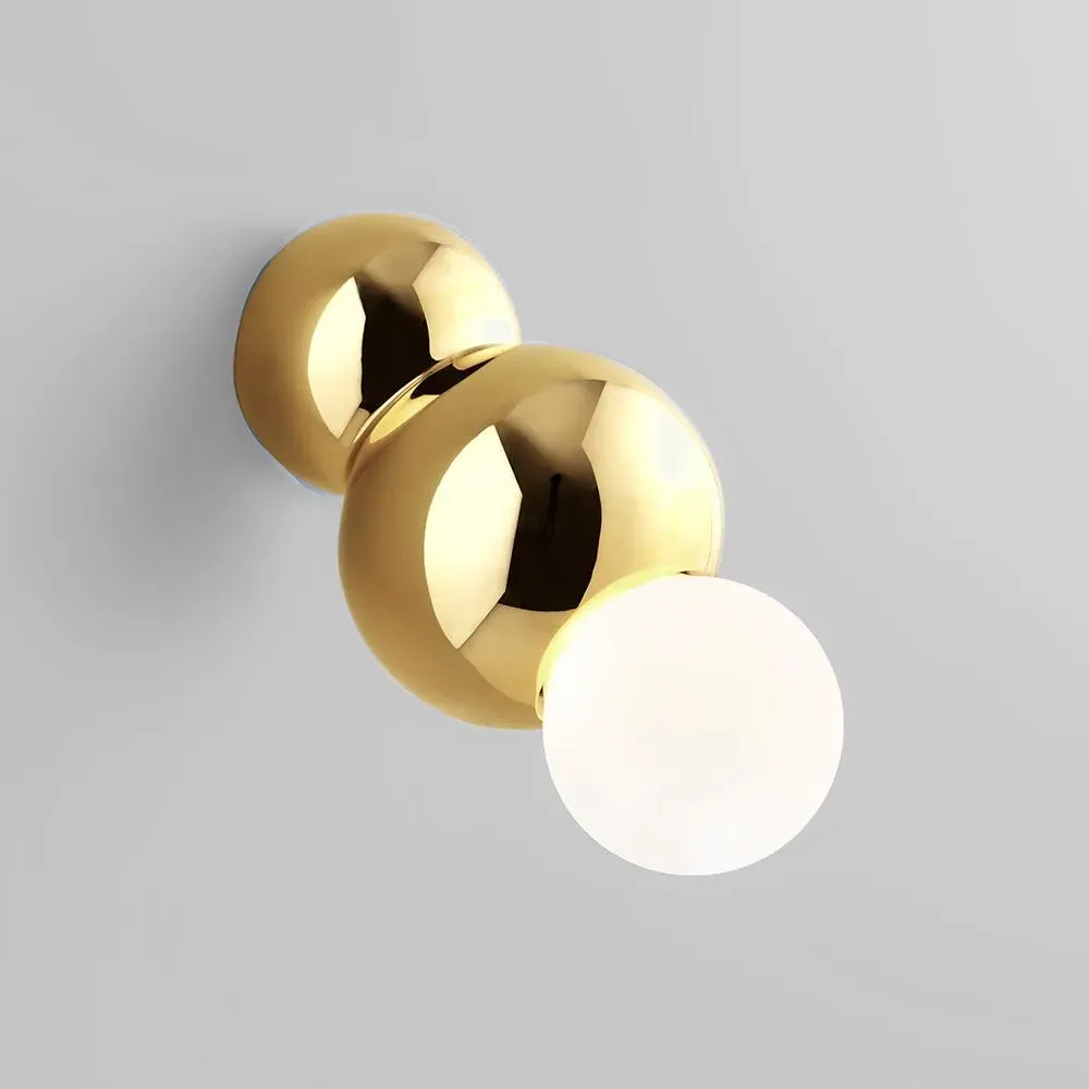 Ball Wall Light - Polished Brass, Glass