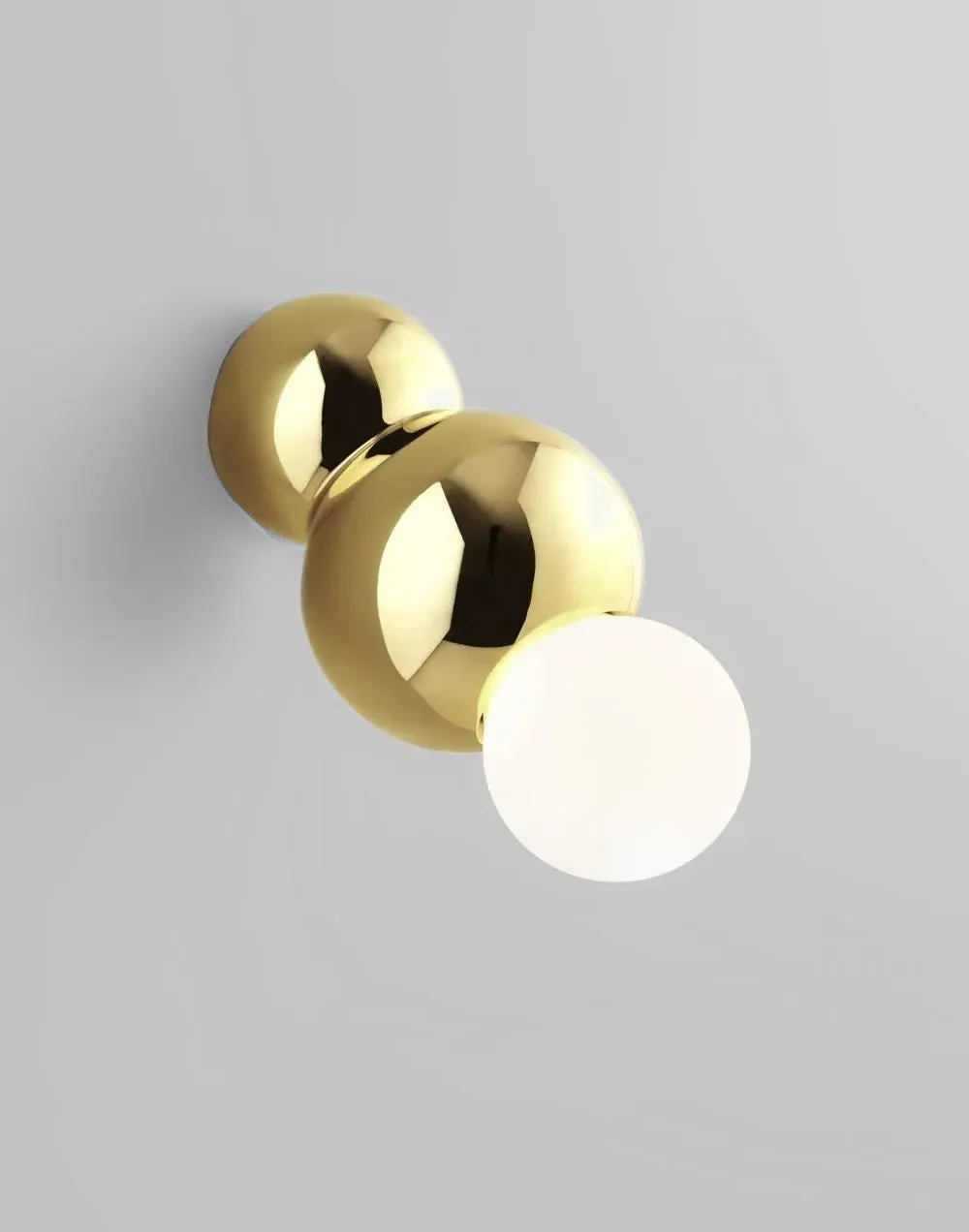 Ball Wall Light - Polished Brass, Glass image